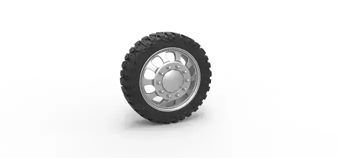 Front semi wheel for pickup V22 Scale 1 to 25