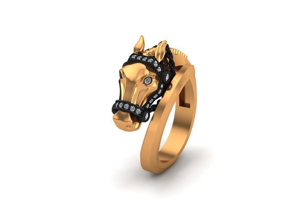 HORSE RING-ANILLO CABALLO 3D print model_3