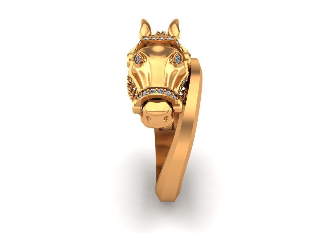 HORSE RING-ANILLO CABALLO 3D print model_1