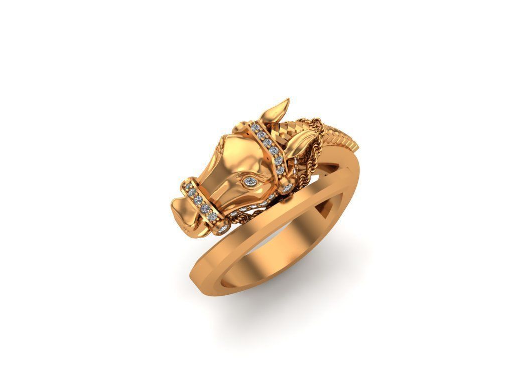 HORSE RING-ANILLO CABALLO 3D print model_2