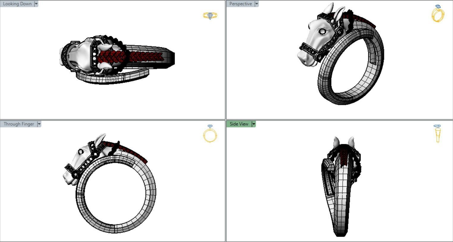 HORSE RING-ANILLO CABALLO 3D print model_7