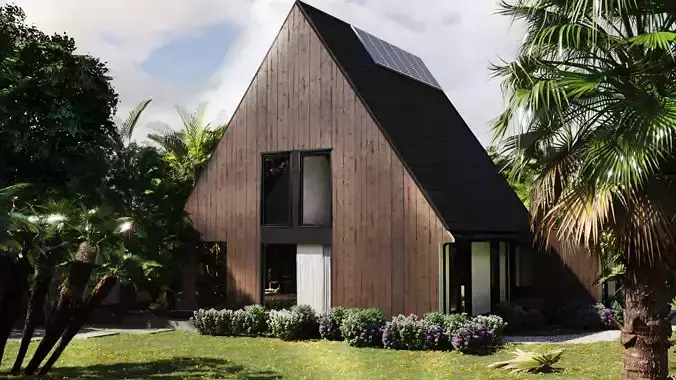 A-frame House in Village