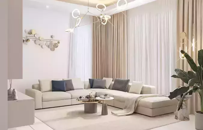 Modern Living Room 3D model