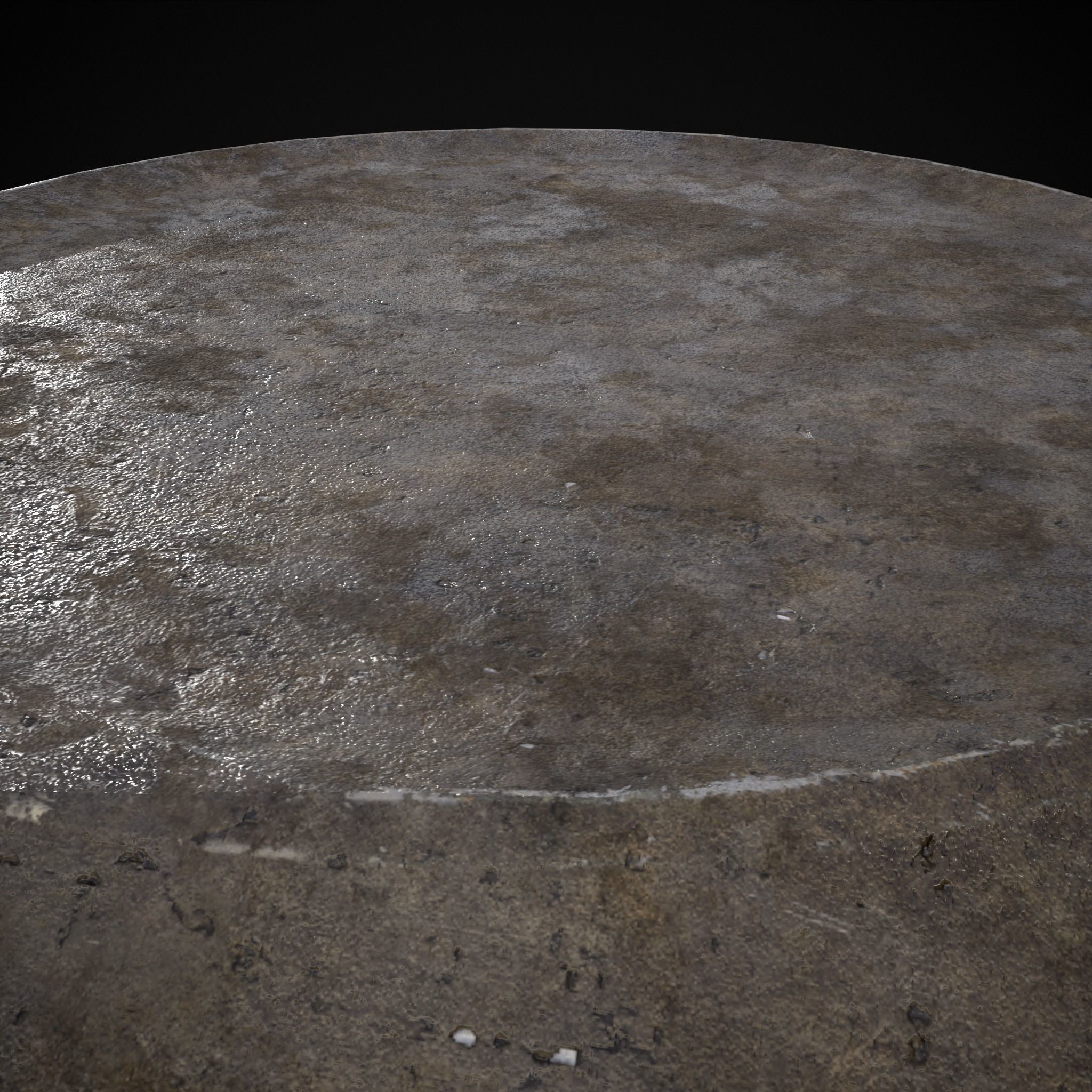 Garden Floral Round Pedestal Low-poly 3D model_17