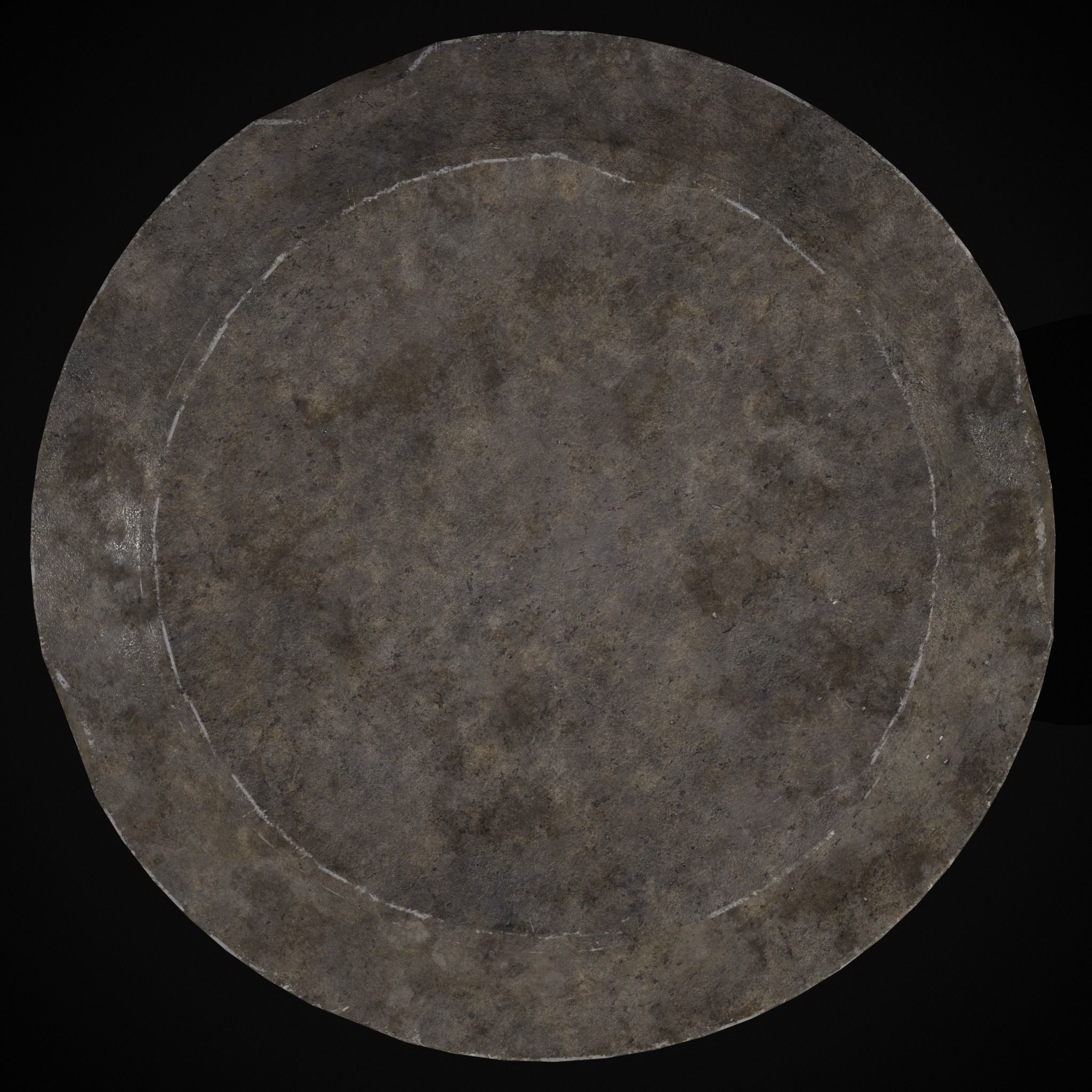 Garden Floral Round Pedestal Low-poly 3D model_15