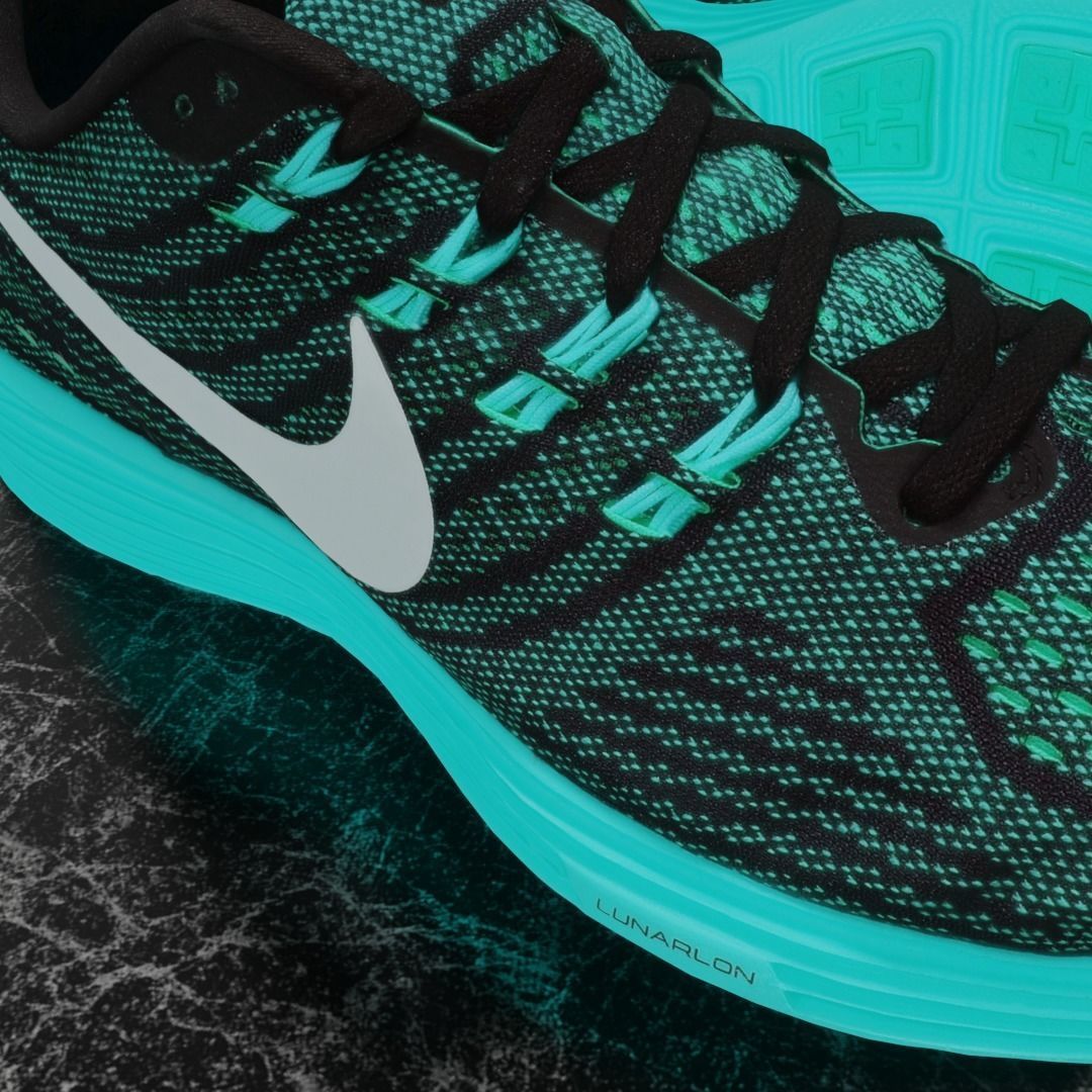 NIKE LUNAR TEMPO 2 3D SHOES -TURQUOISE Low-poly 3D model_9