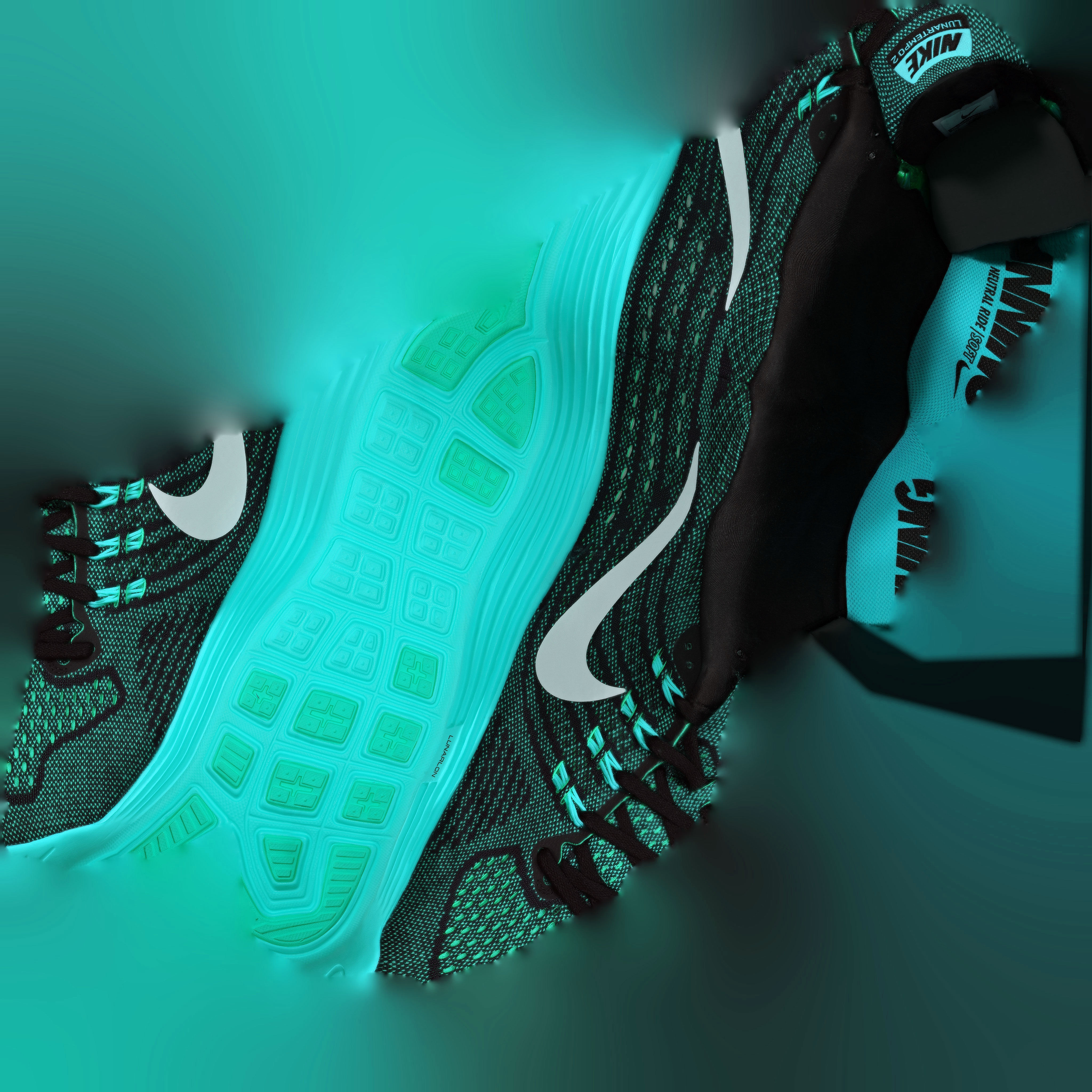 NIKE LUNAR TEMPO 2 3D SHOES -TURQUOISE Low-poly 3D model_11