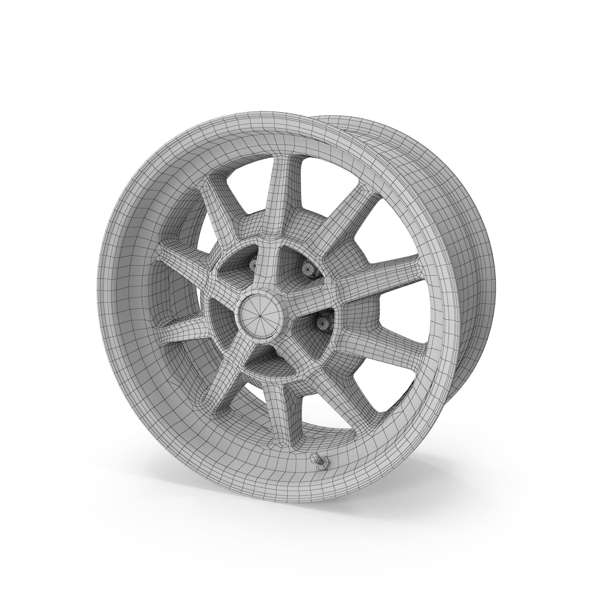 Shelby GT7 10-Spoke Alloy Wheel 3D model_10