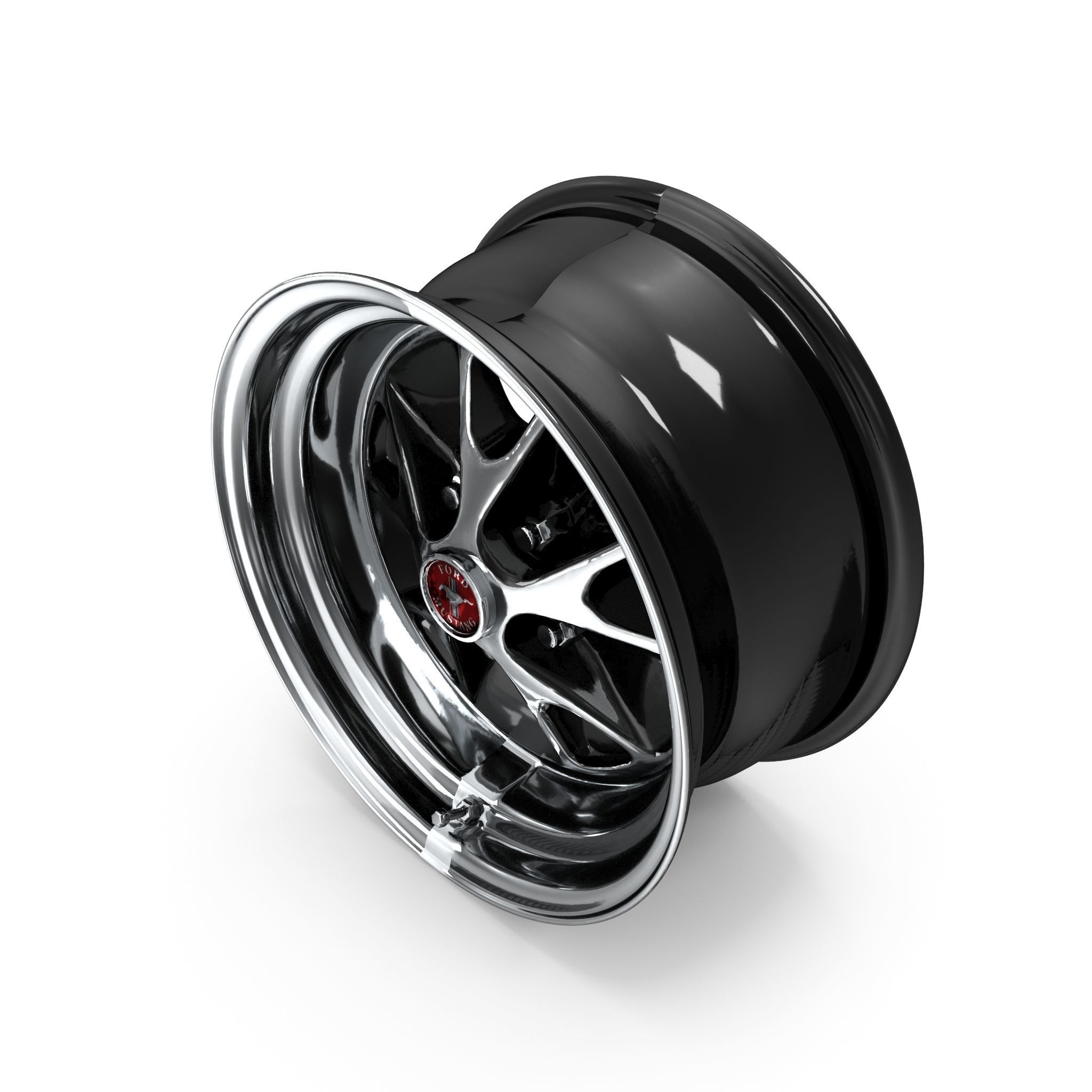 Magnum 500 Alloy Wheel Low-poly 3D model_8