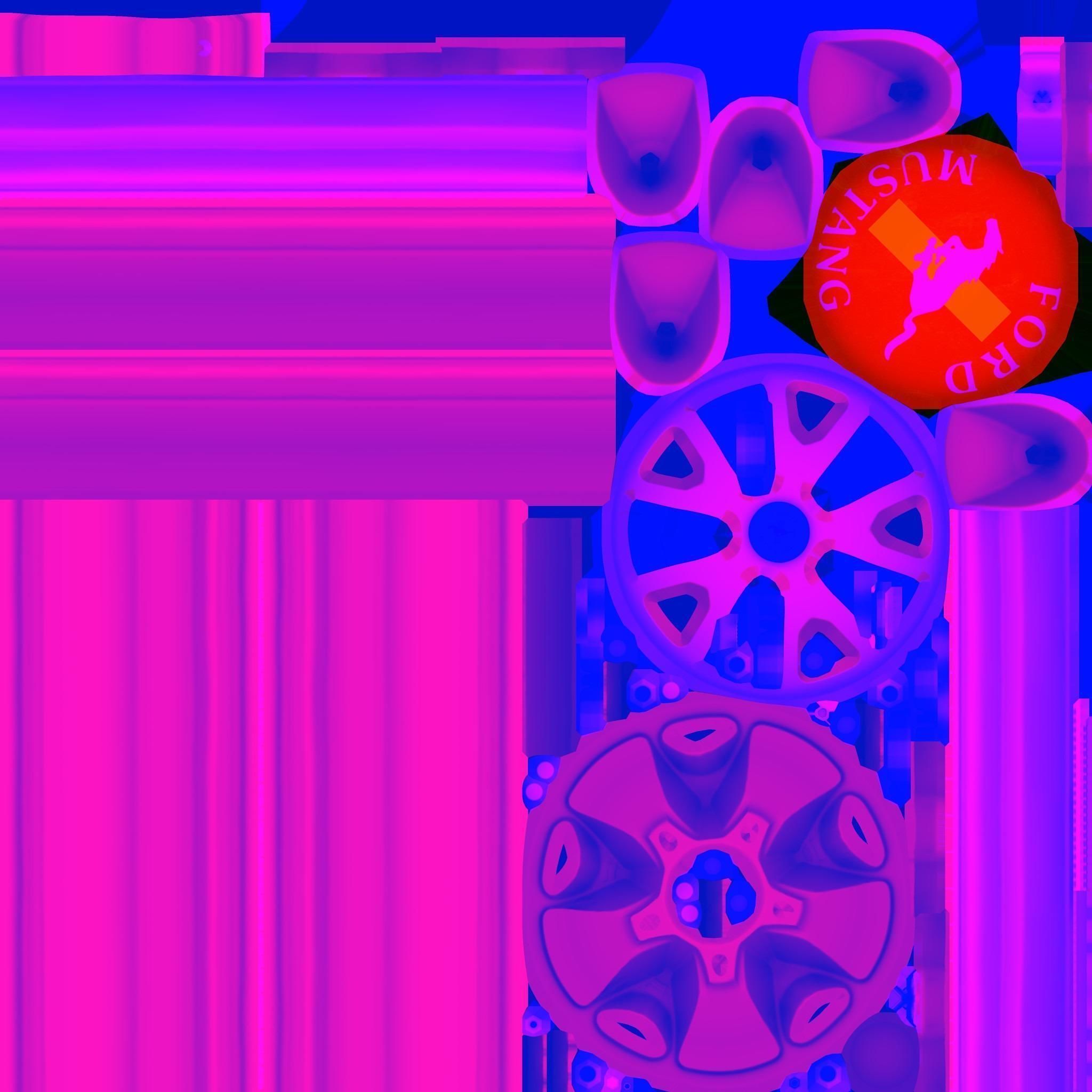 Magnum 500 Alloy Wheel Low-poly 3D model_14