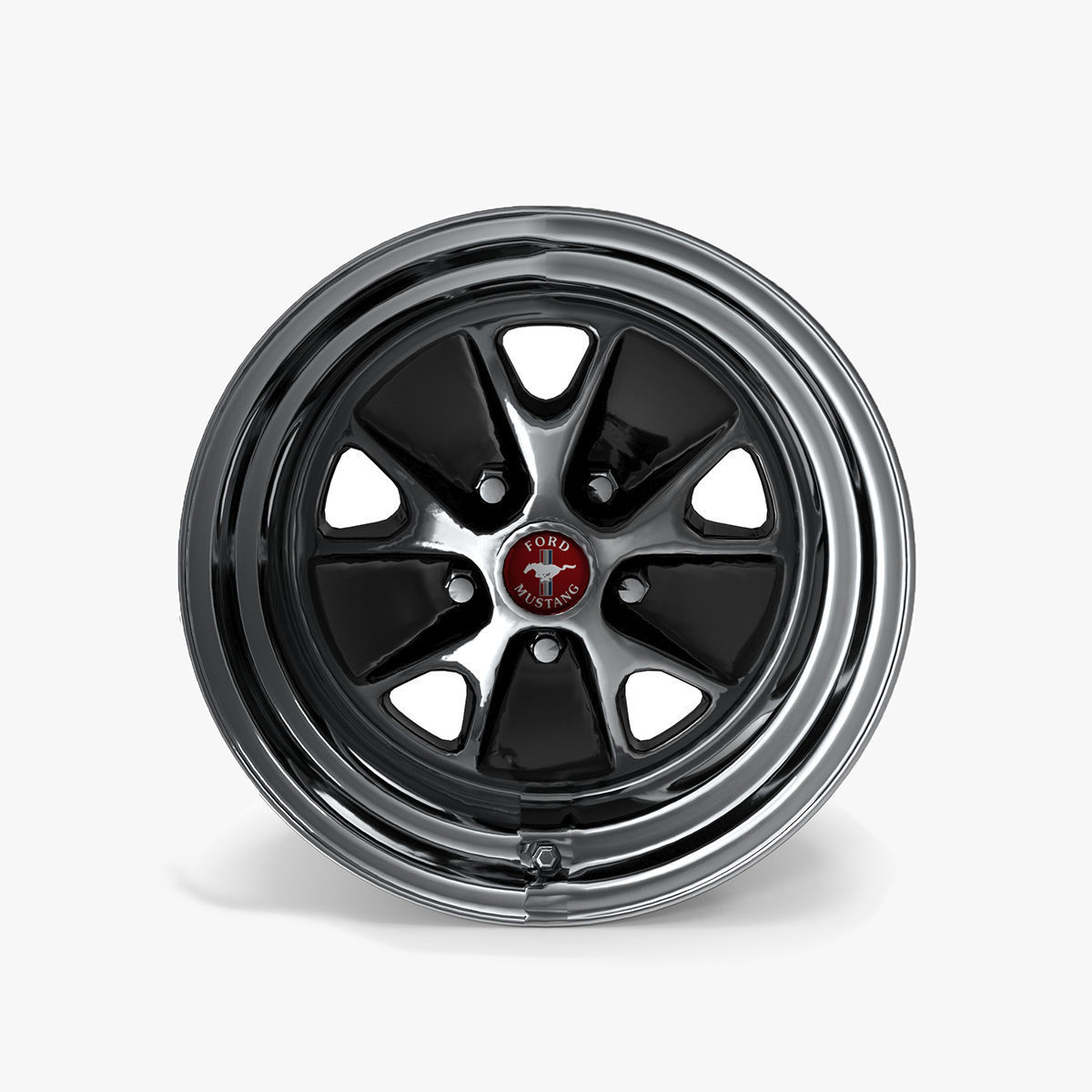 Magnum 500 Alloy Wheel Low-poly 3D model_2