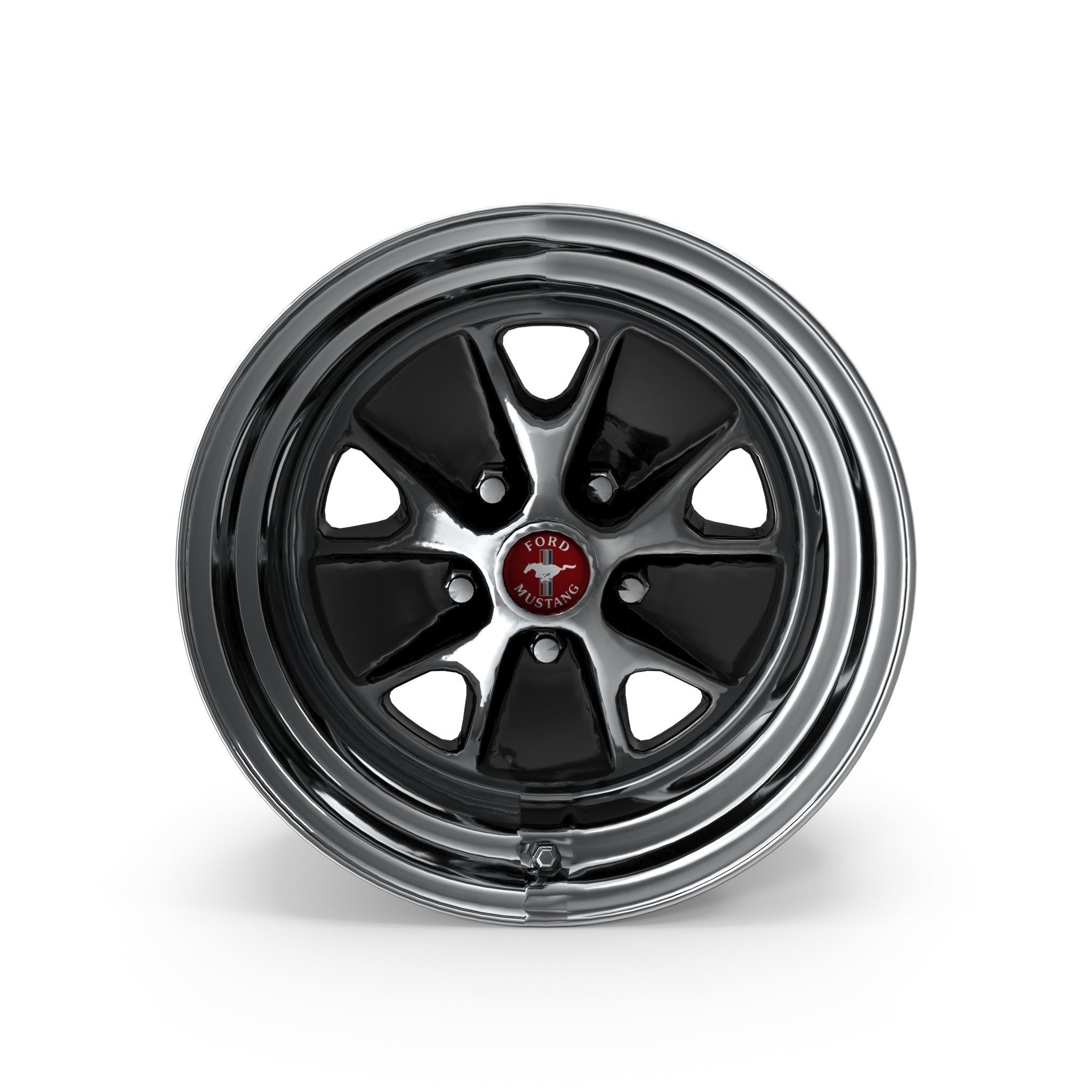 Magnum 500 Alloy Wheel Low-poly 3D model_4