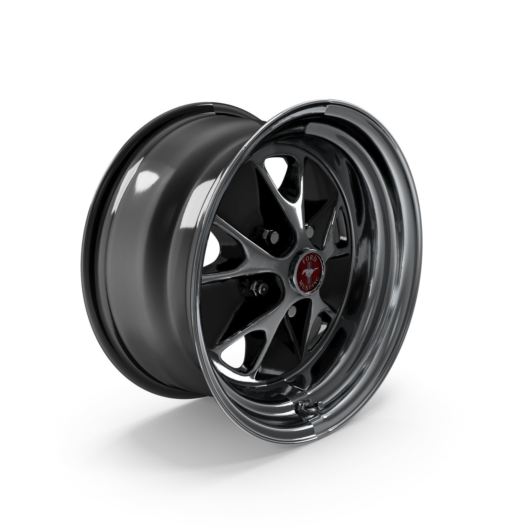 Magnum 500 Alloy Wheel Low-poly 3D model_9