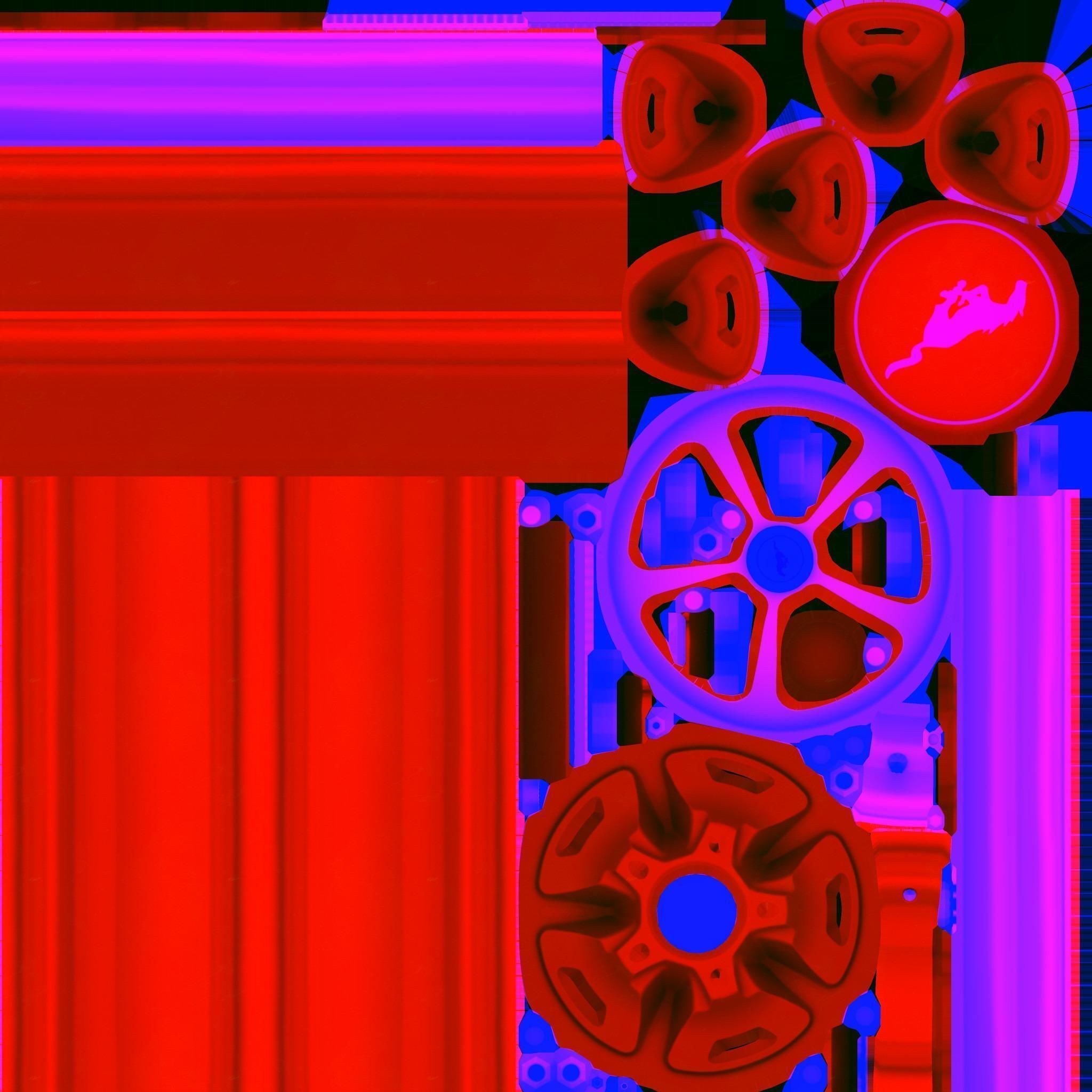 Magnum 500 Alloy Wheel Low-poly 3D model_19