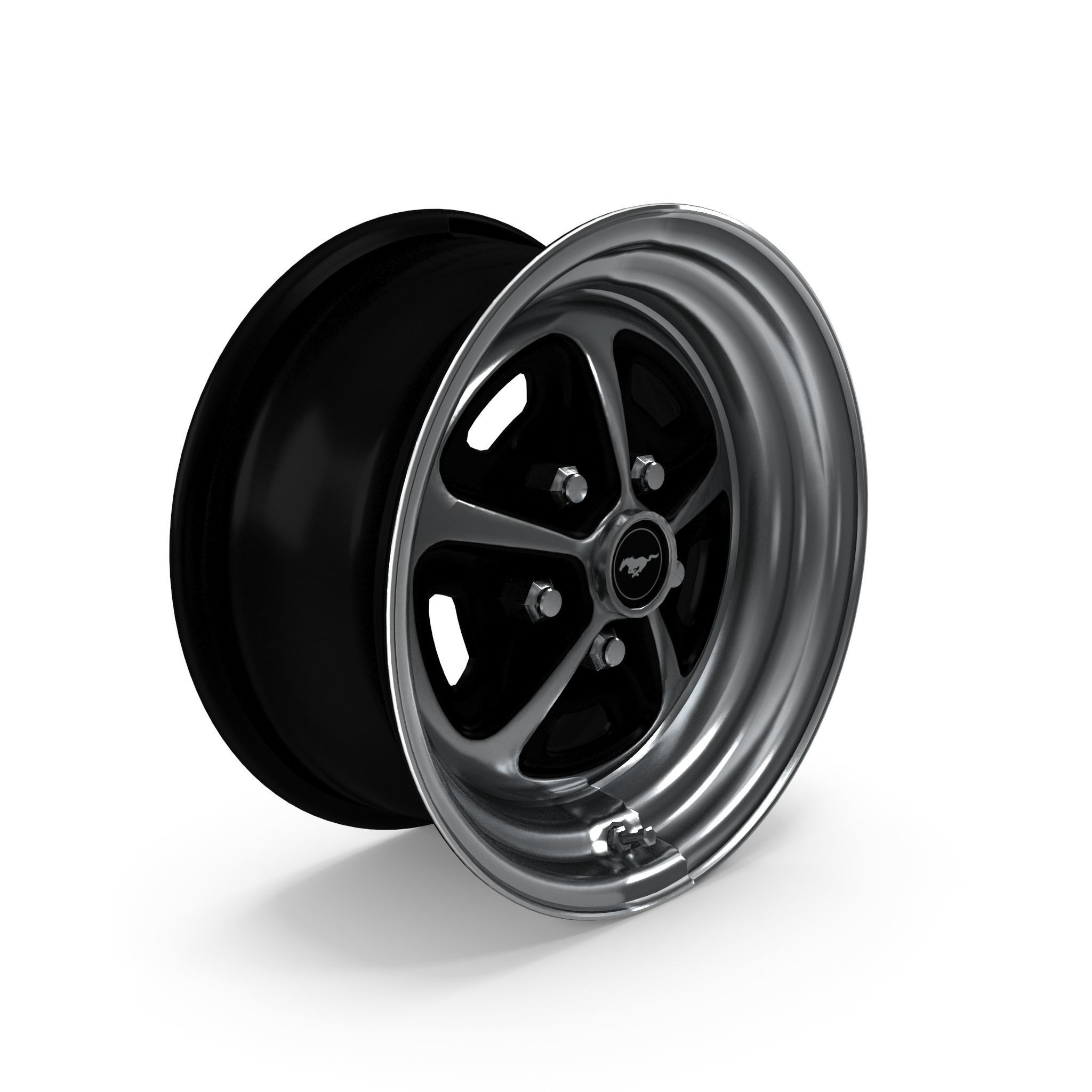 Magnum 500 Alloy Wheel Low-poly 3D model_7