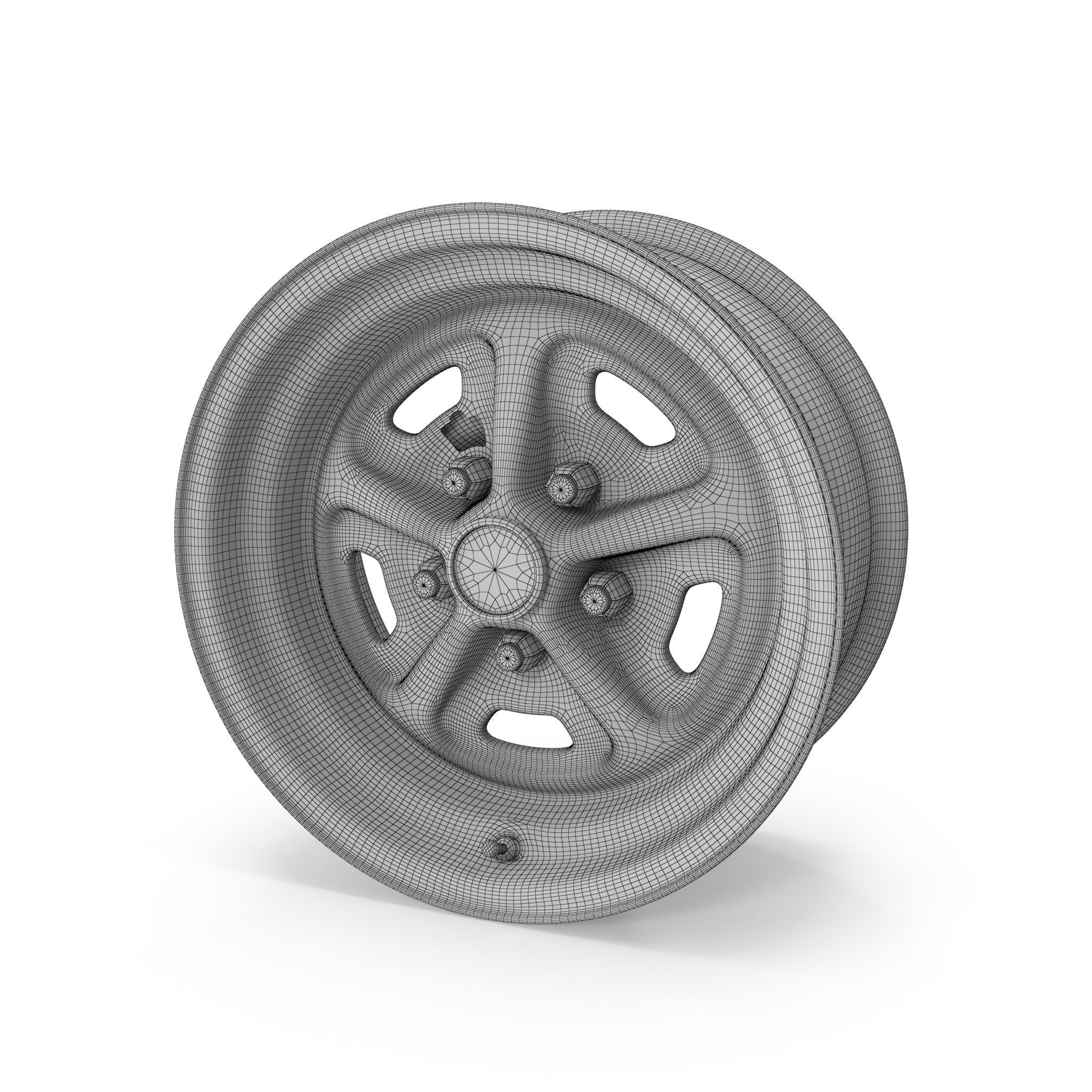 Magnum 500 Alloy Wheel Low-poly 3D model_12