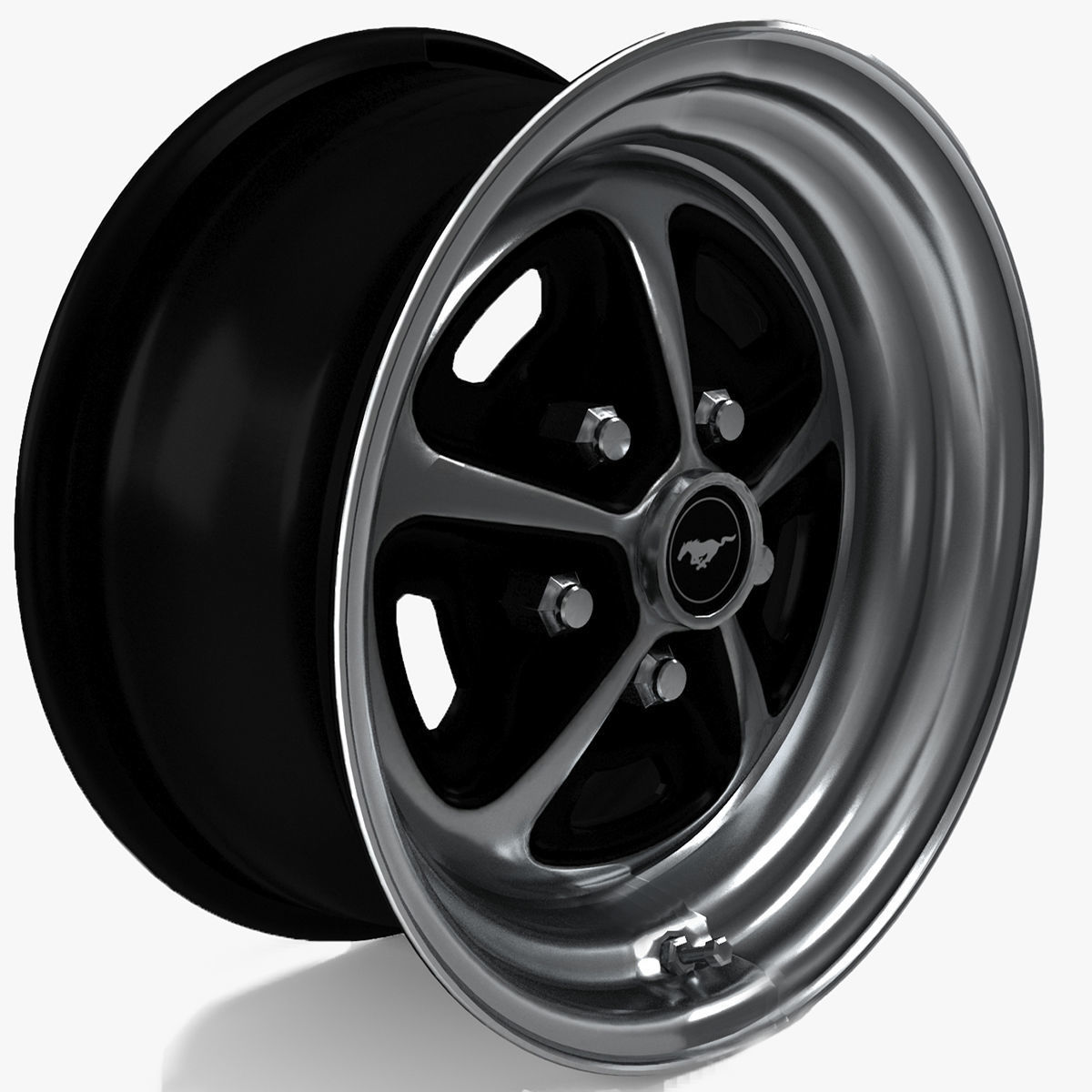 Magnum 500 Alloy Wheel Low-poly 3D model_3