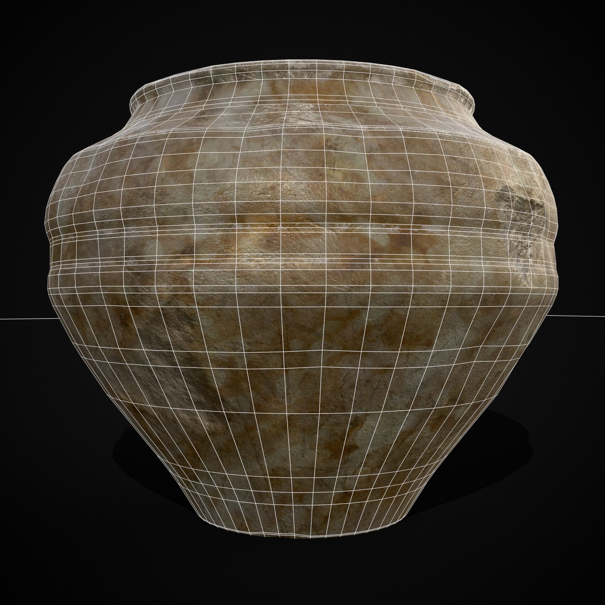 Garden Small Vase Low-poly 3D model_5