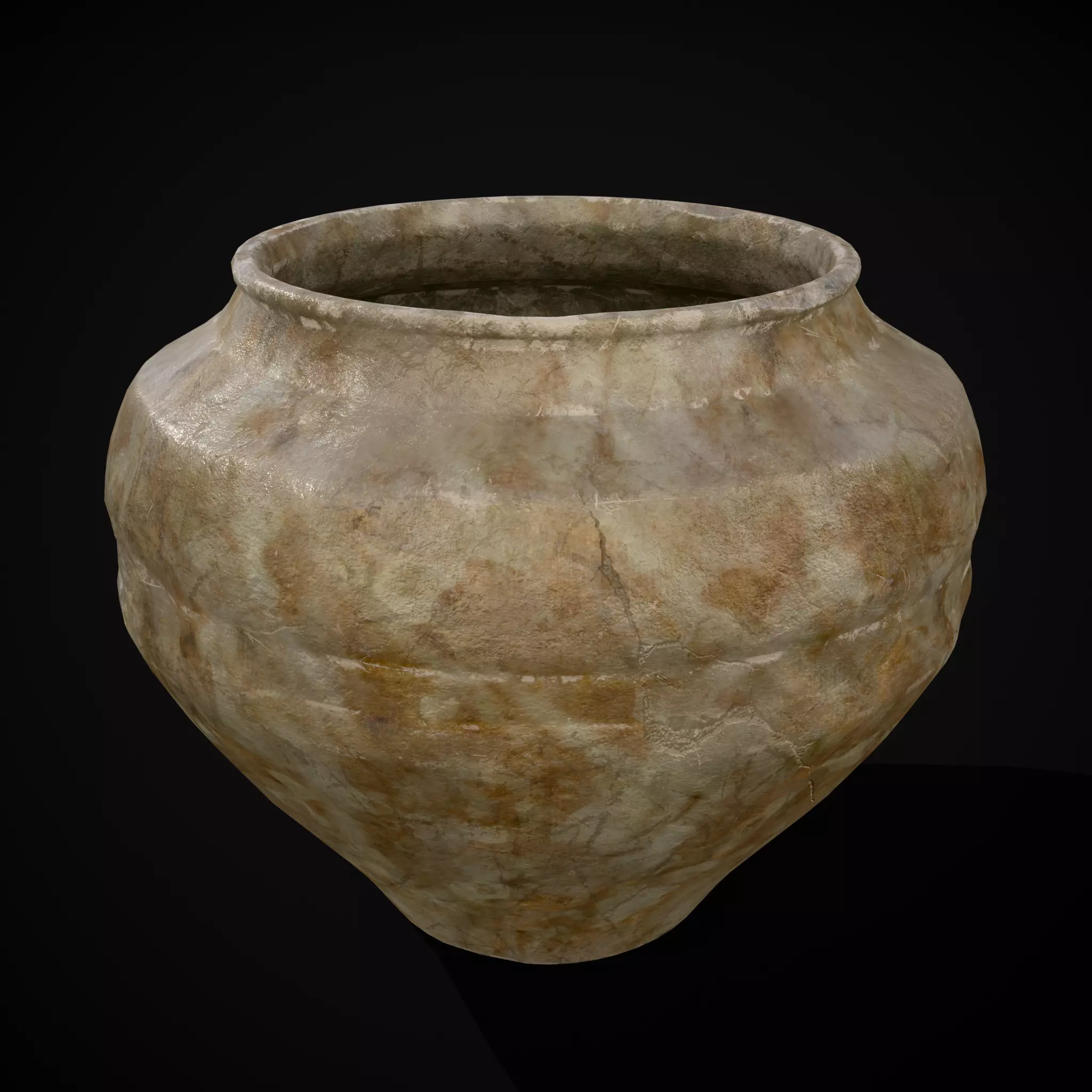 Garden Small Vase Low-poly 3D model_0