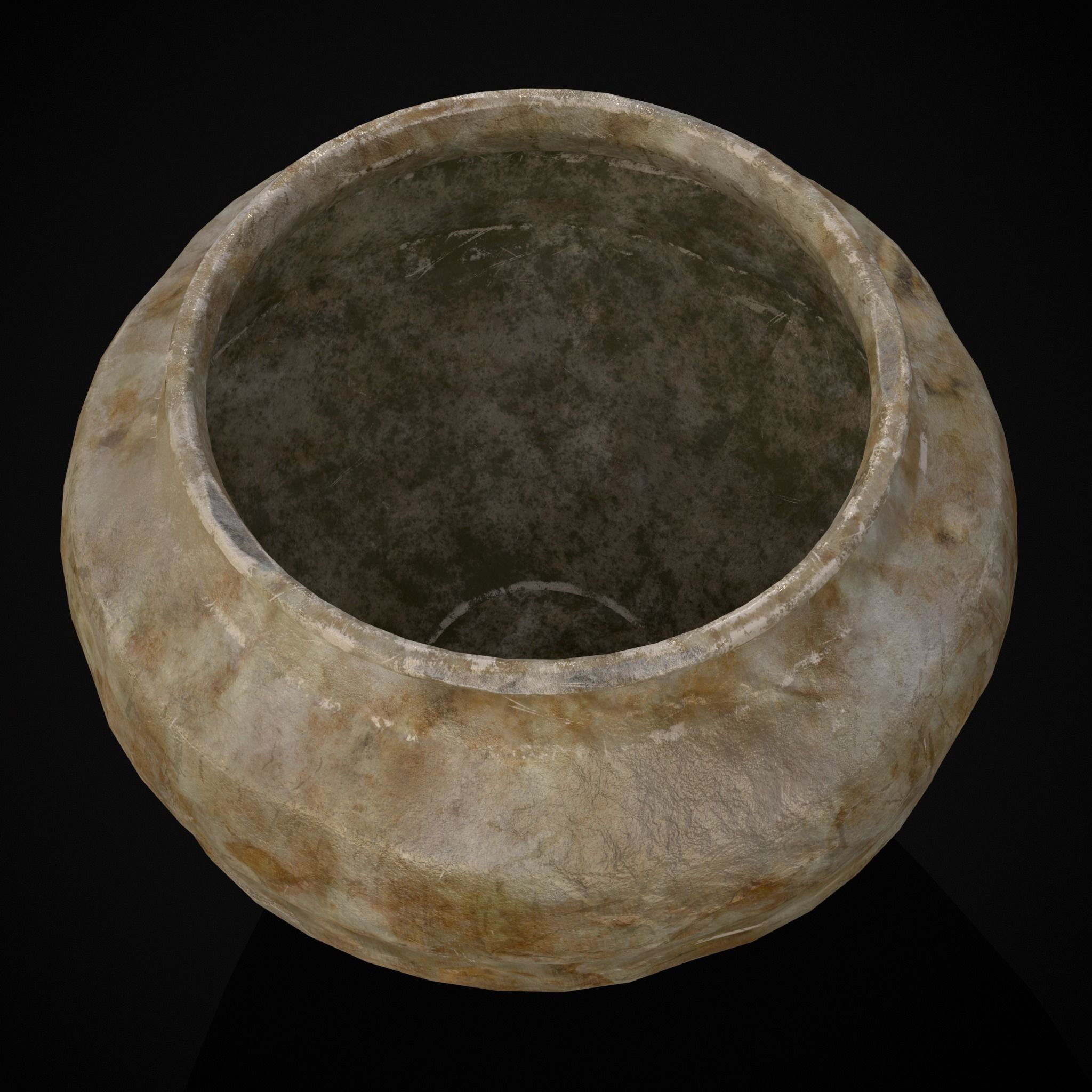 Garden Small Vase Low-poly 3D model_8