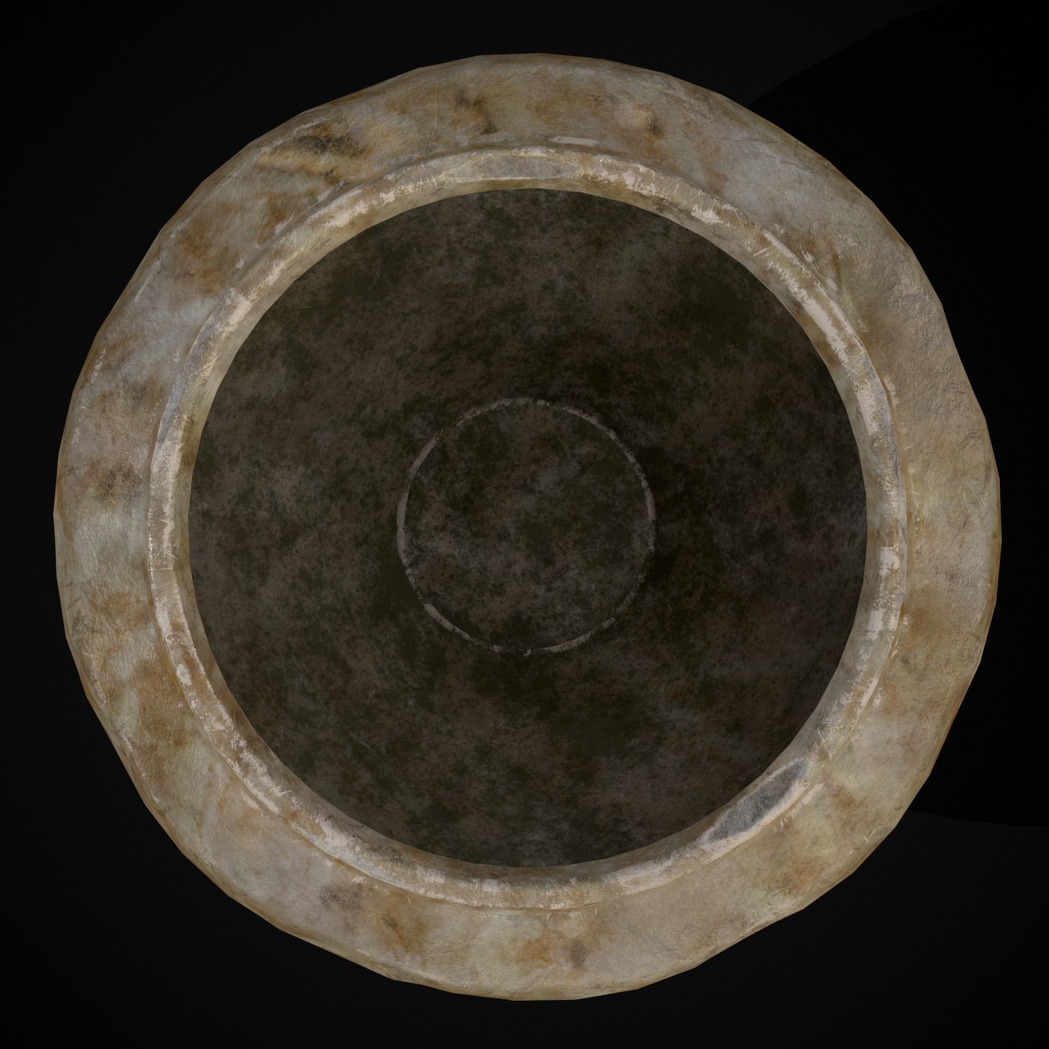 Garden Small Vase Low-poly 3D model_16