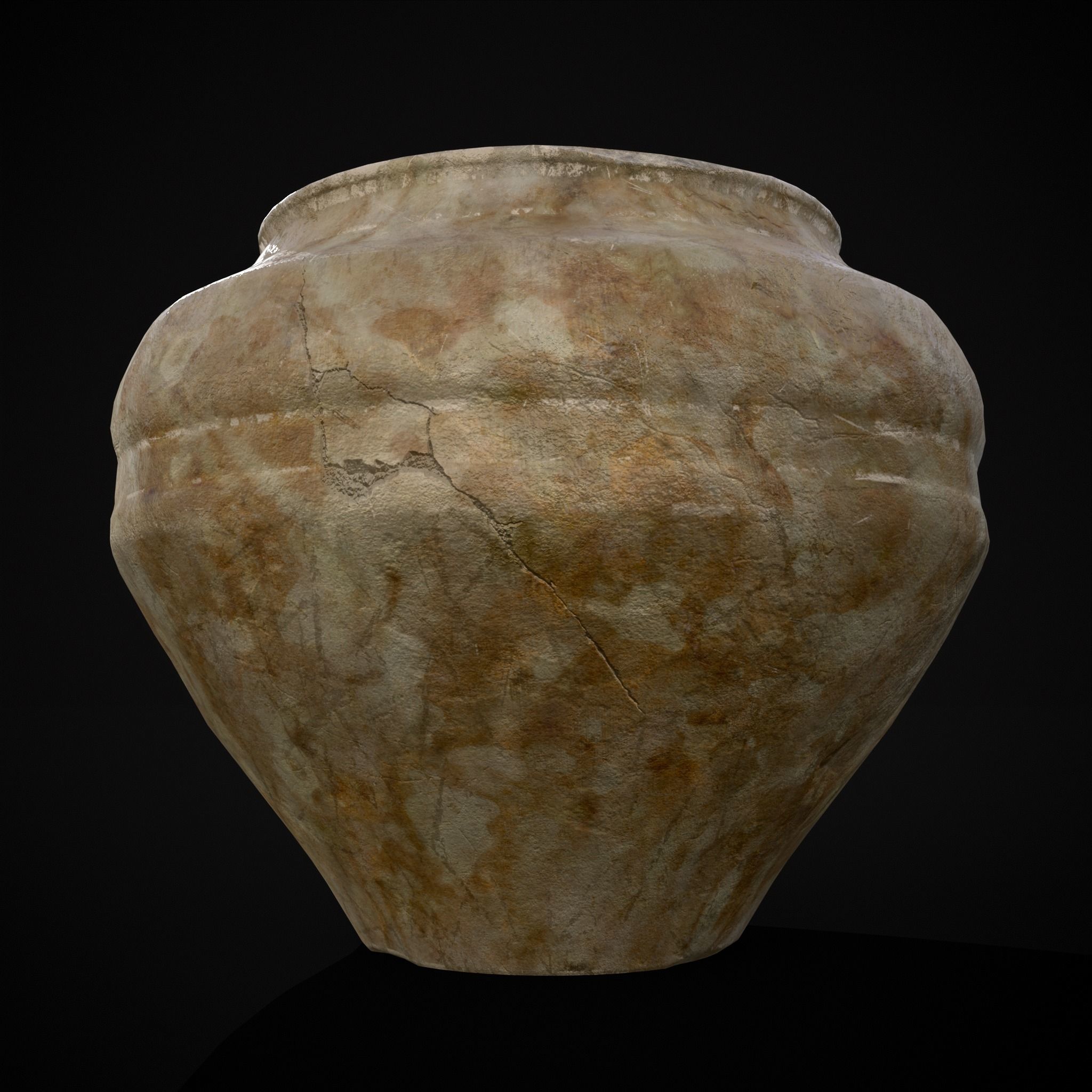 Garden Small Vase Low-poly 3D model_3