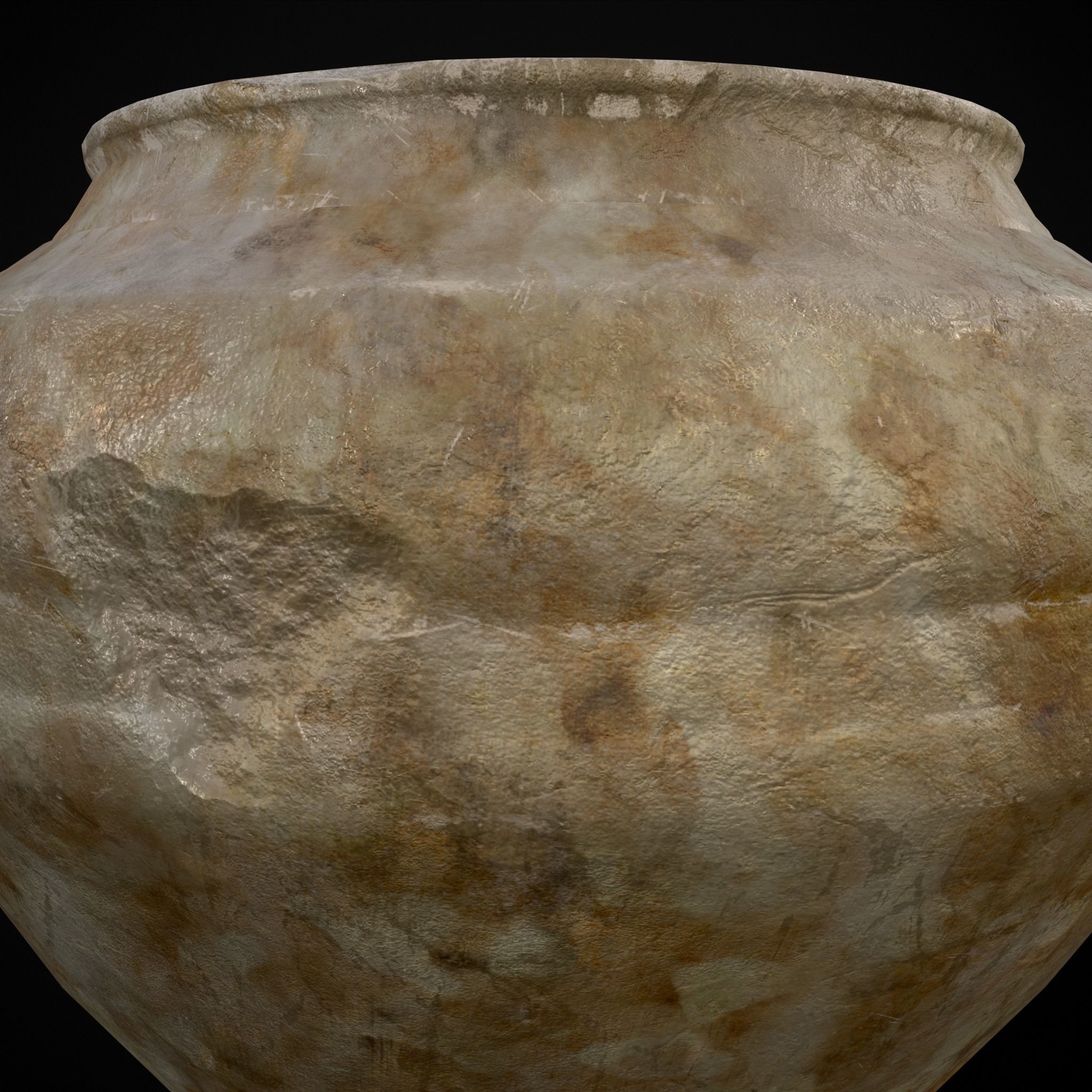 Garden Small Vase Low-poly 3D model_11