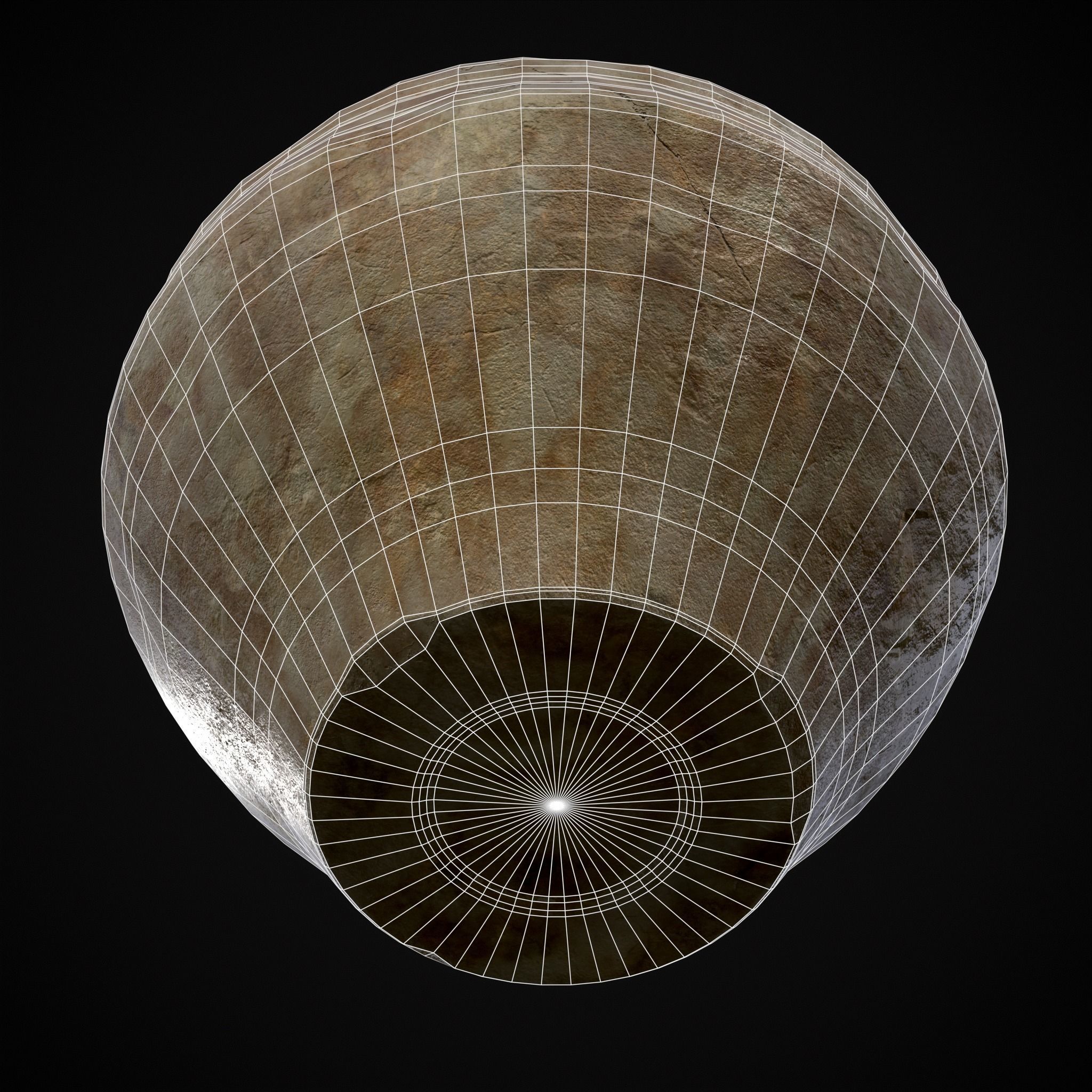 Garden Small Vase Low-poly 3D model_13