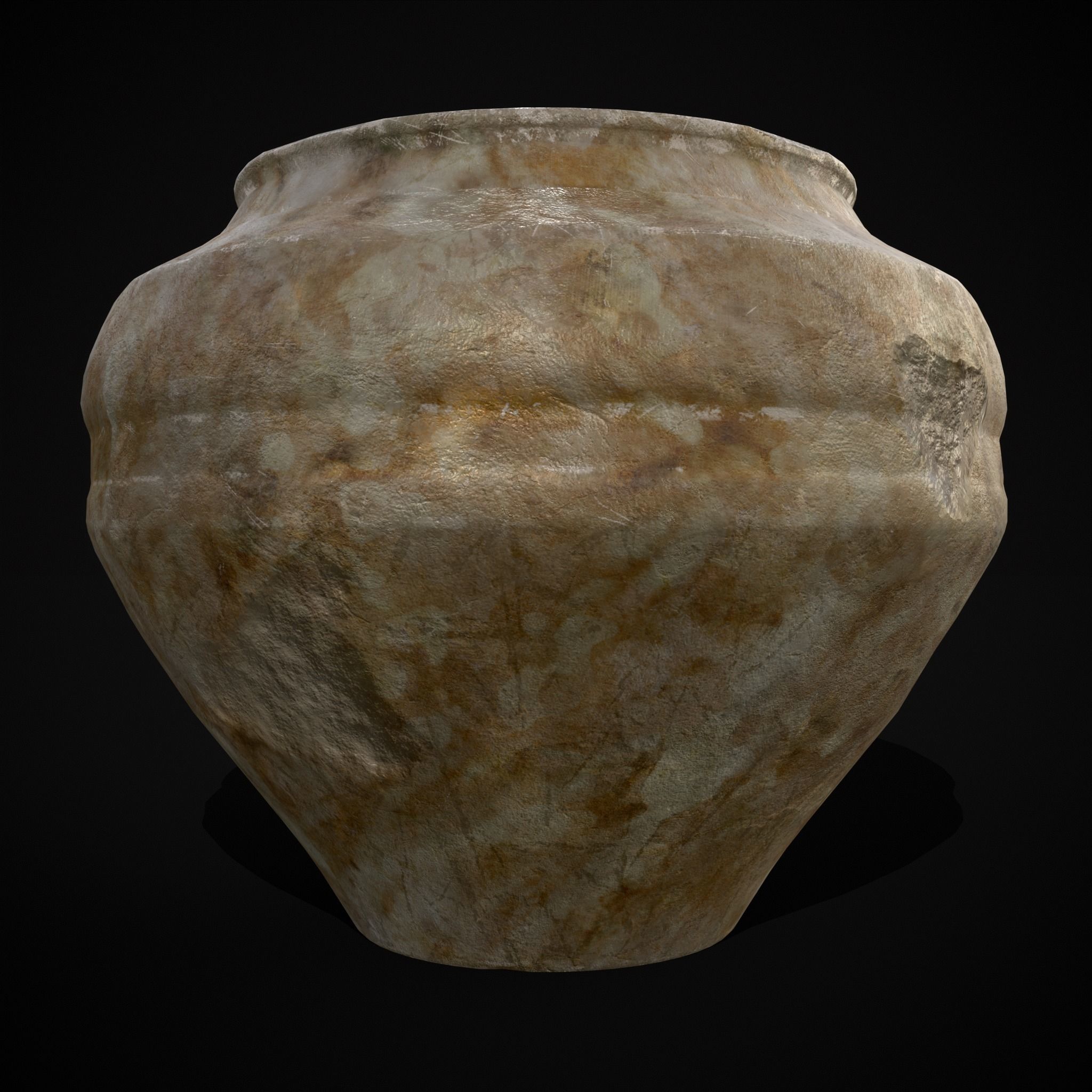 Garden Small Vase Low-poly 3D model_4