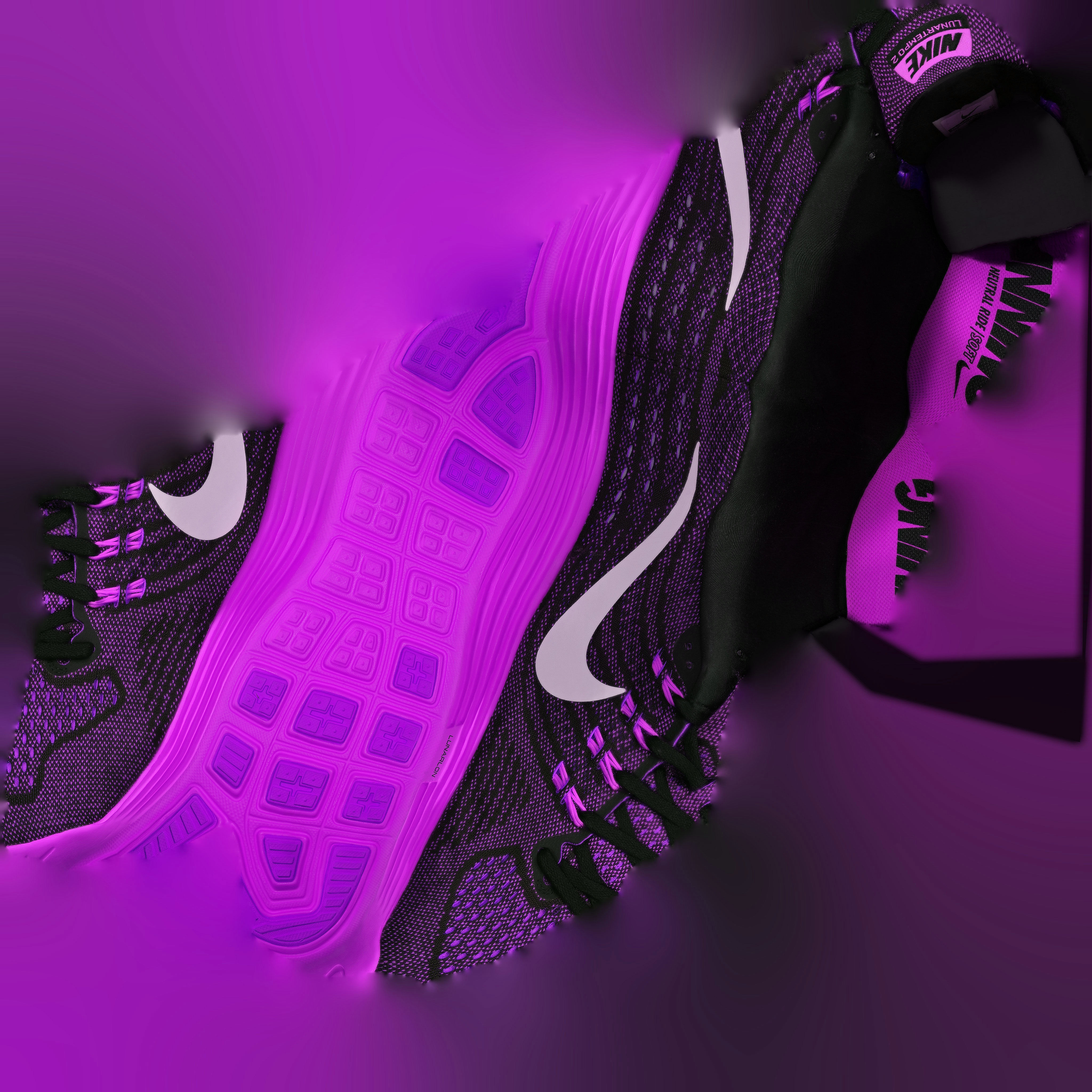 NIKE LUNAR TEMPO 2 3D SHOES - PUPRLE Low-poly 3D model_12