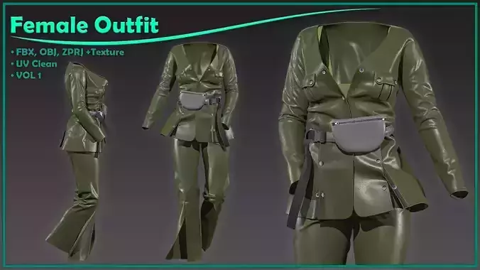 female outfit with texture and smart materia
