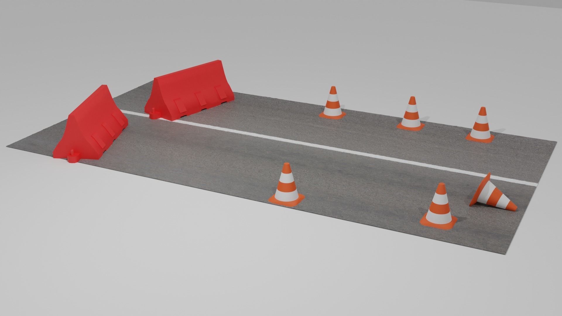 Road tools small pack Free 3D model_9