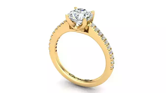 Engagement Ring With Unique Style Of Basket