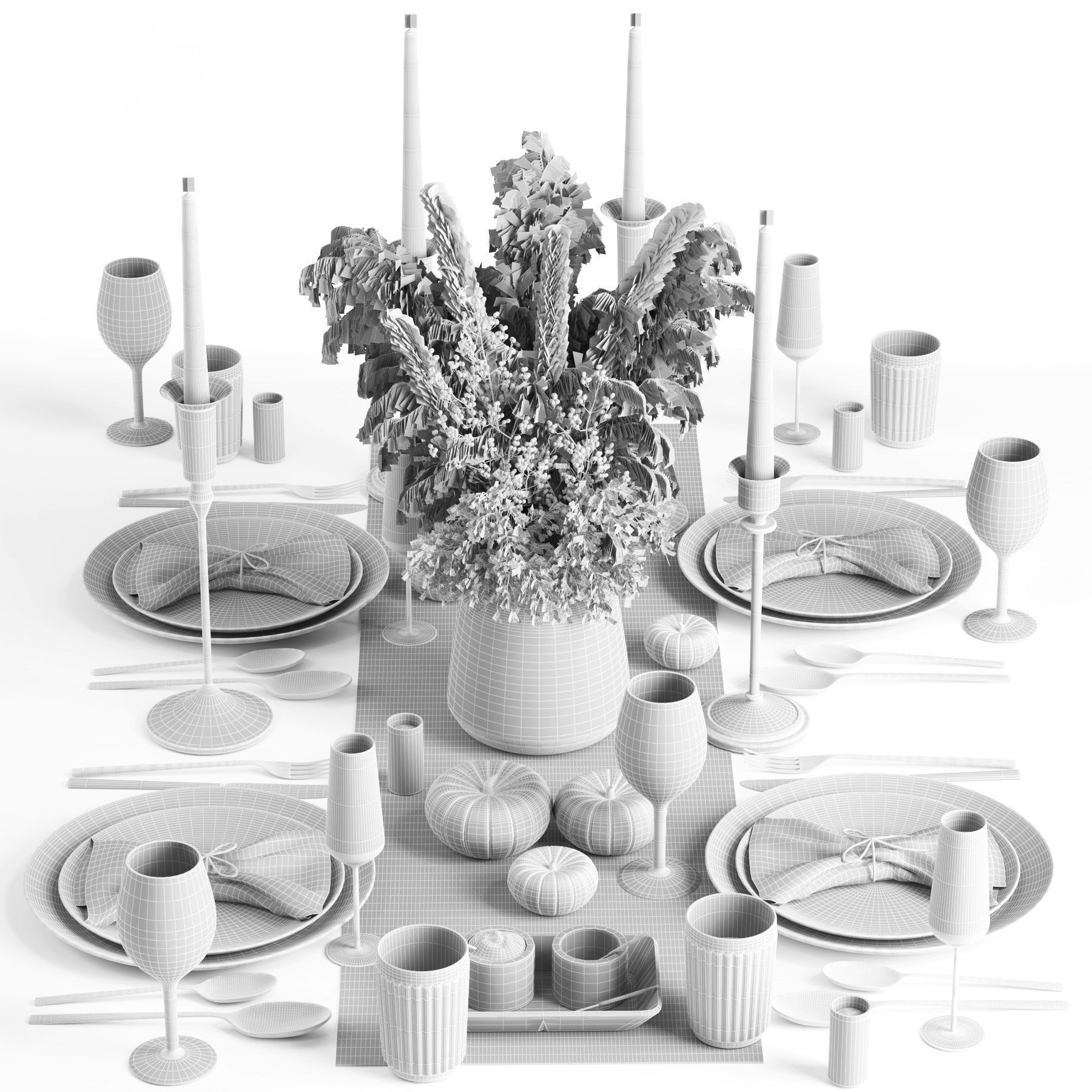 tableware set17 3D model_3