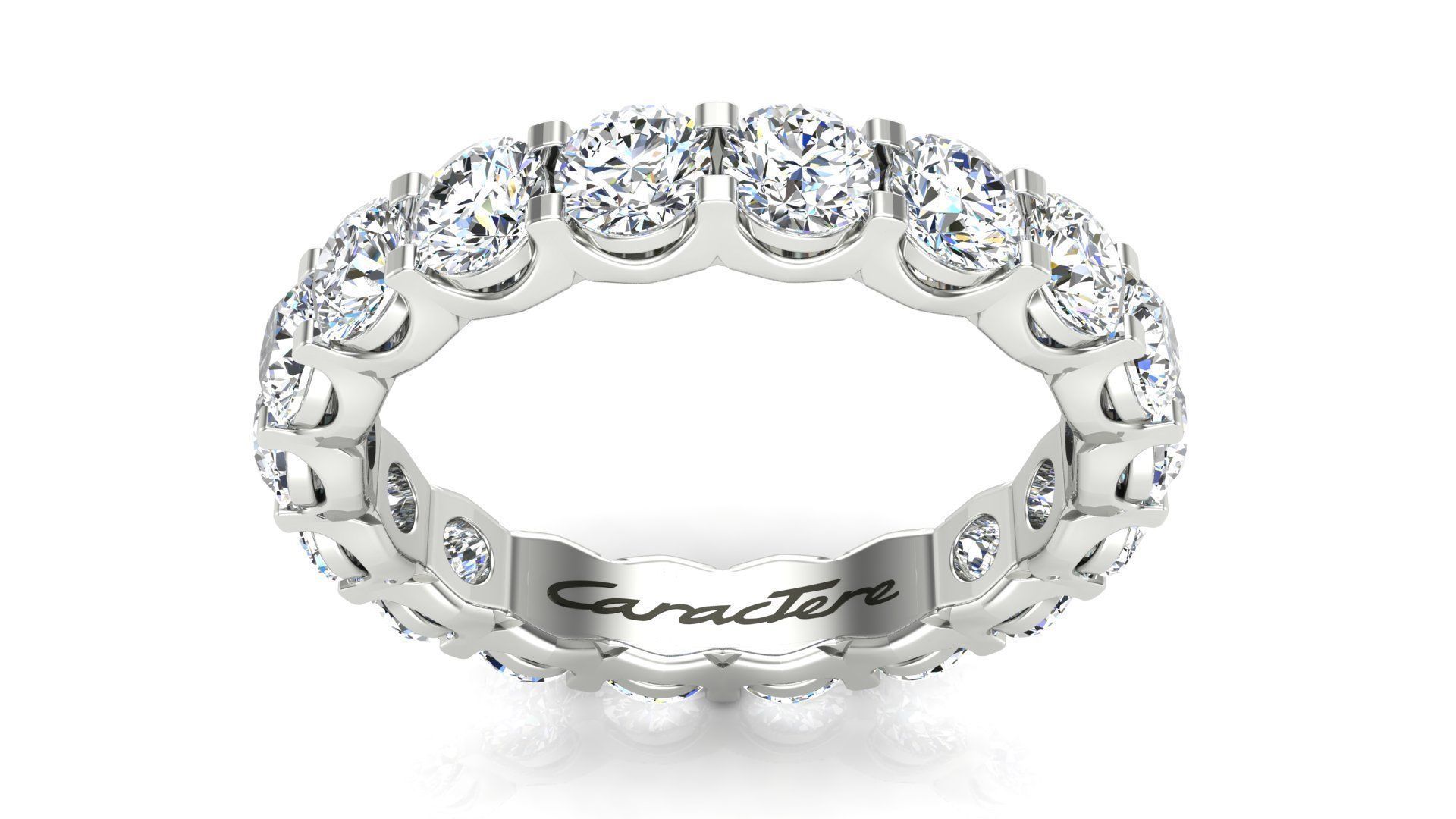 Wedding Band with Unique Basket Setting 3D print model_1