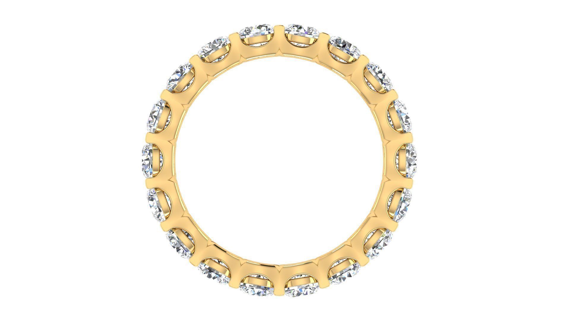 Wedding Band with Unique Basket Setting 3D print model_5