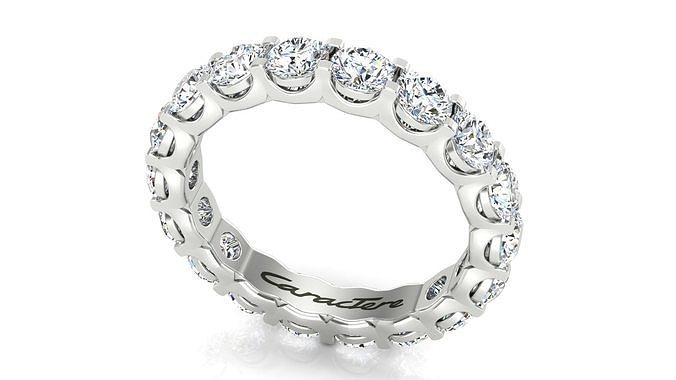 Wedding Band with Unique Basket Setting 3D print model