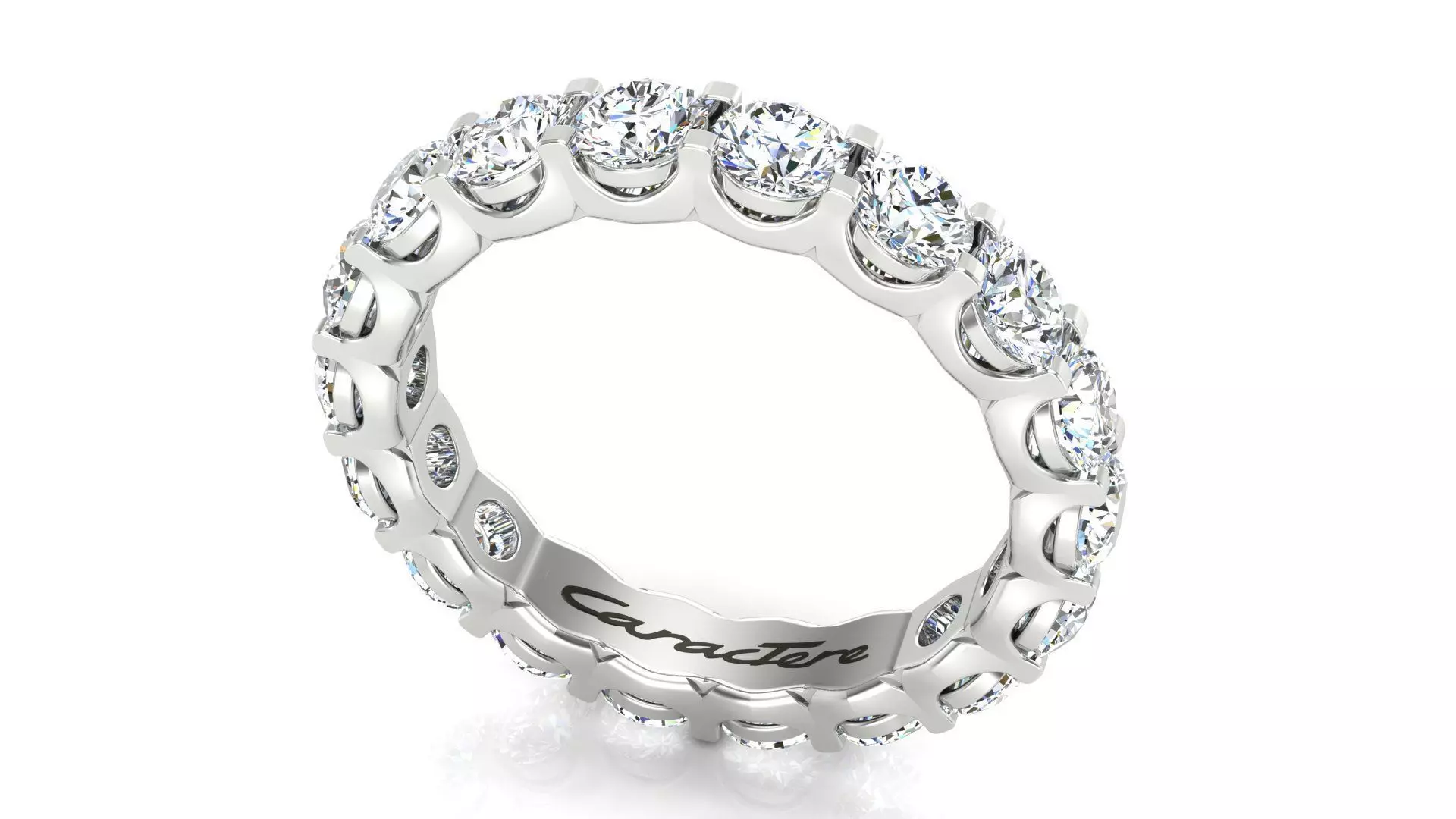 Wedding Band with Unique Basket Setting 3D print model_0