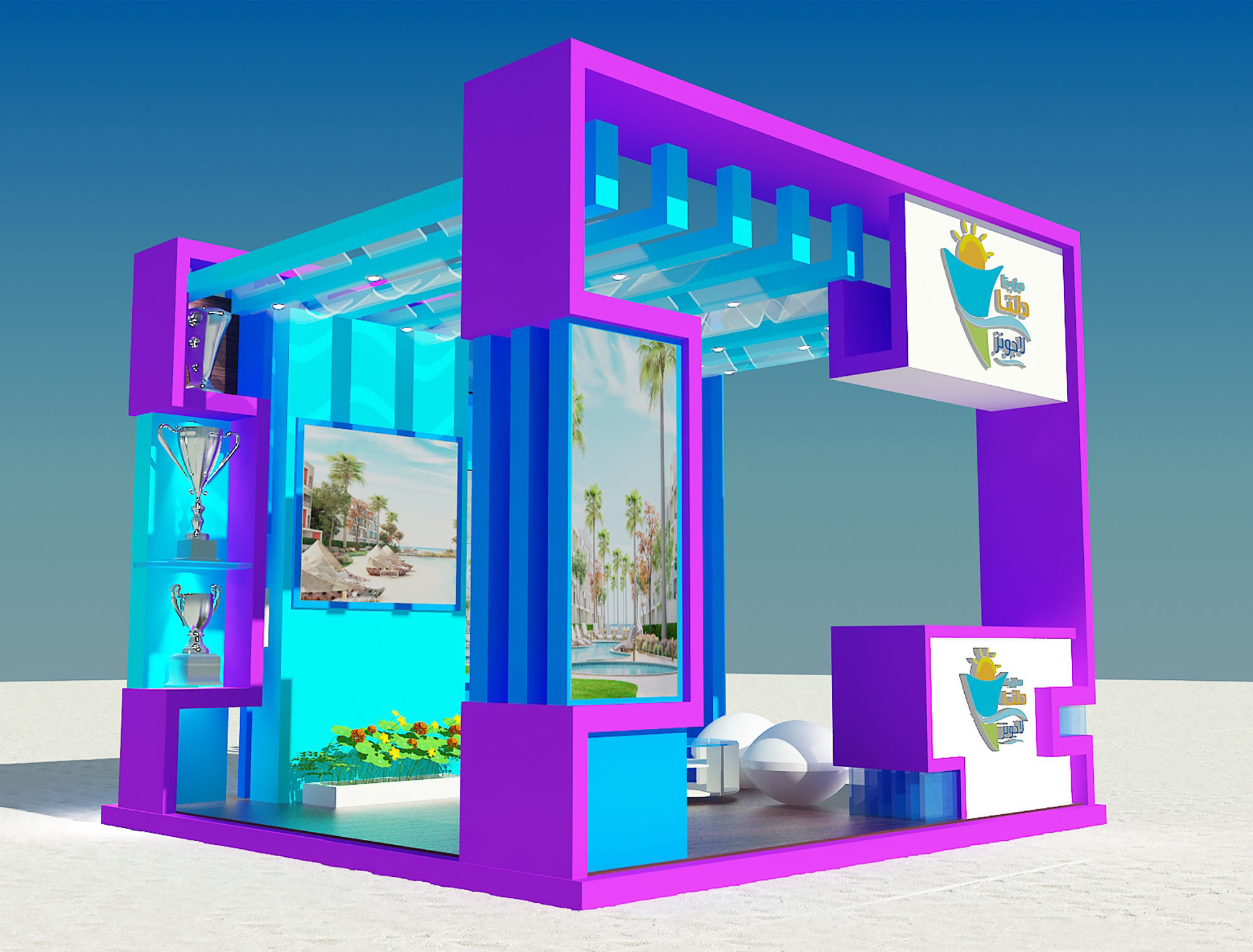 Booth Exhibition Stand a354 3D model_2