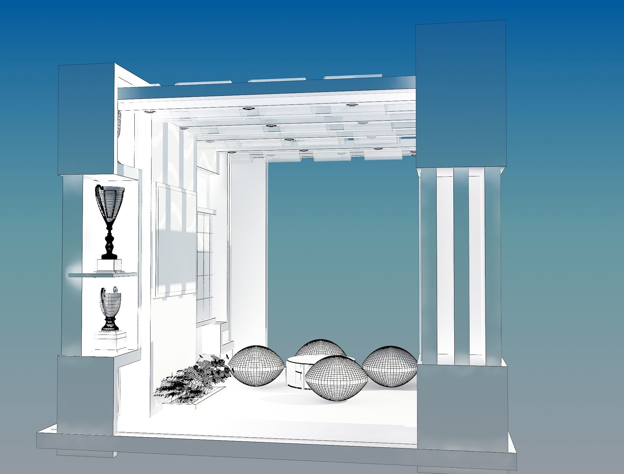 Booth Exhibition Stand a354 3D model_11