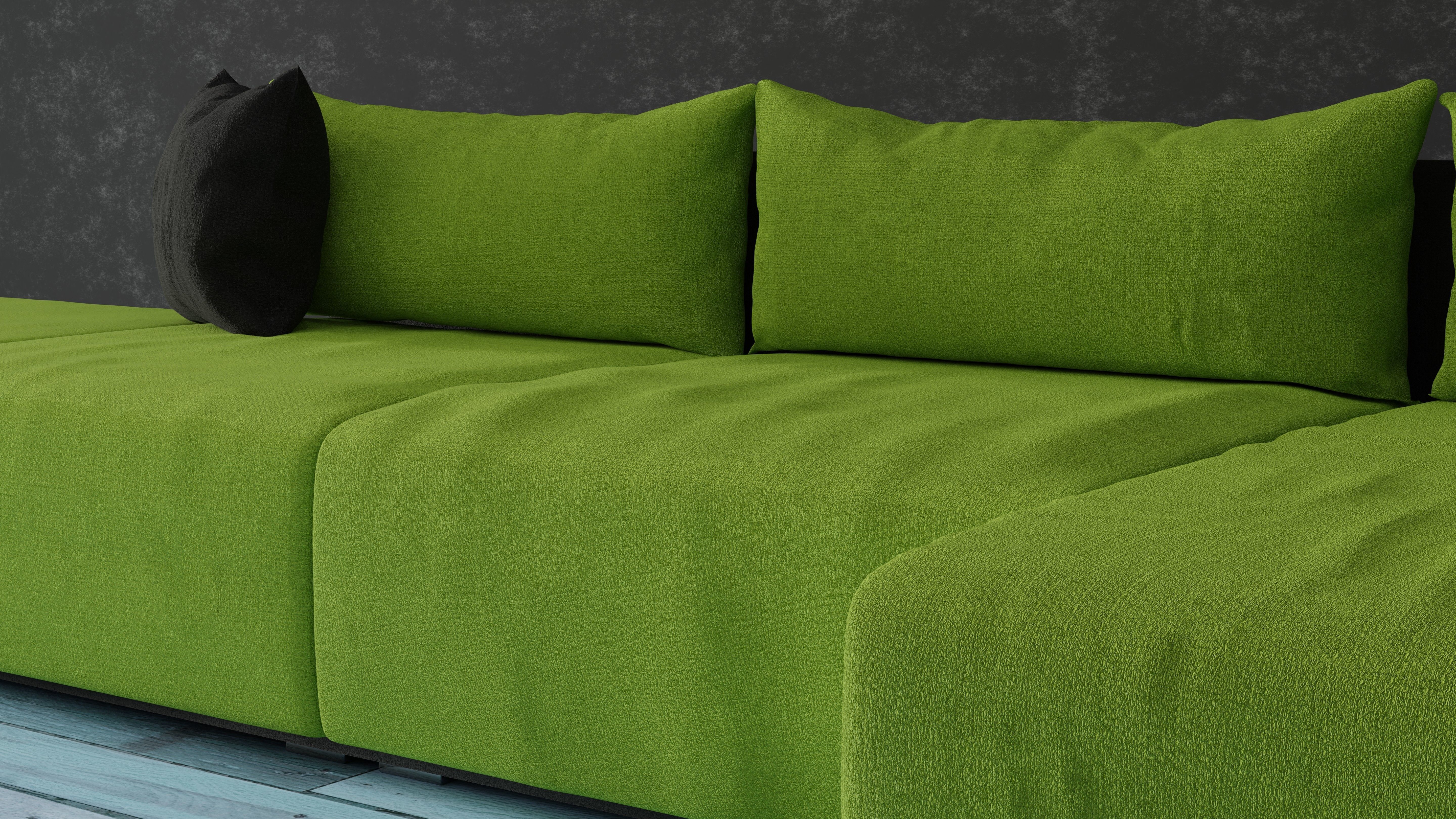 Sofa Lime Green - Contemporany Sofa Free 3D model_2