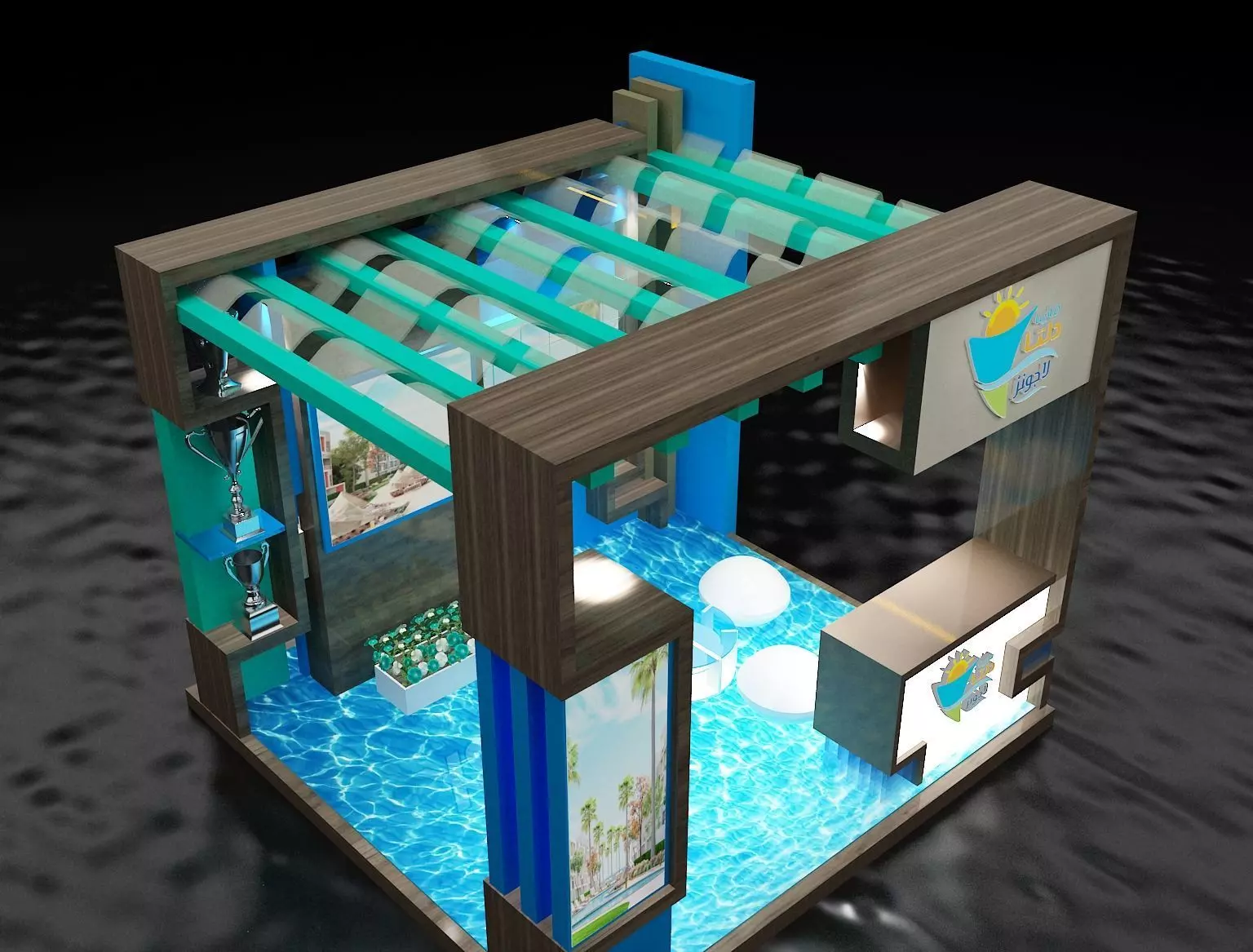 Booth Exhibition Stand a353 3D model_0