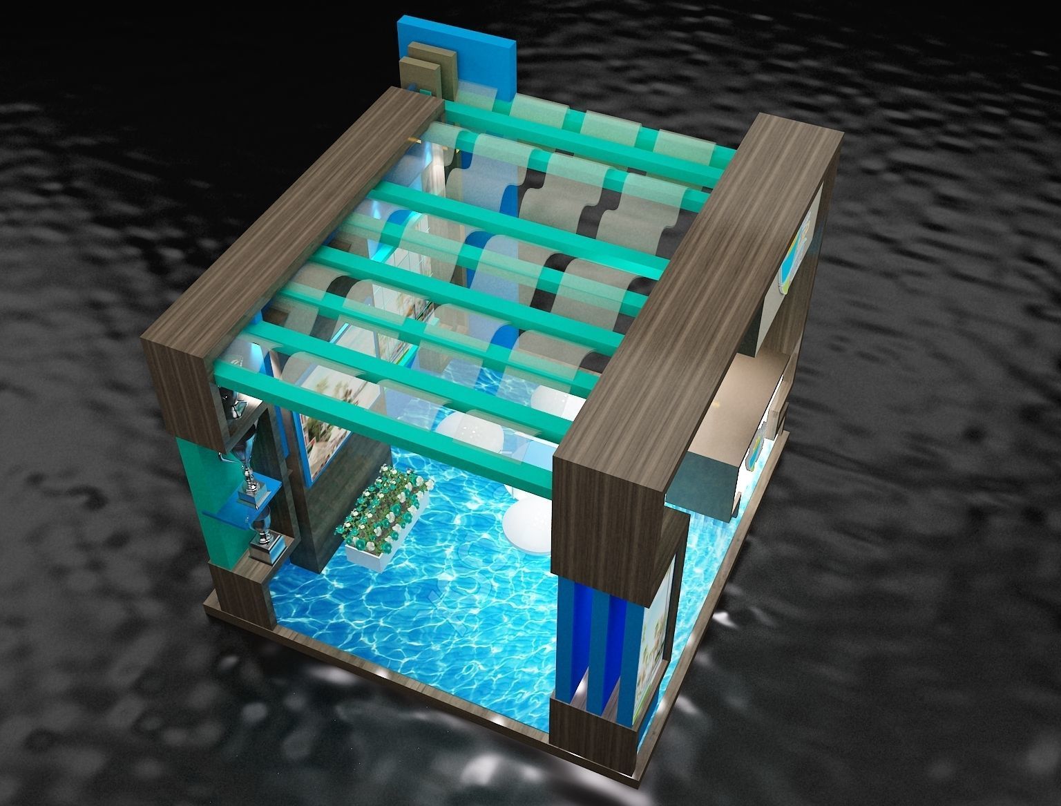 Booth Exhibition Stand a353 3D model_8