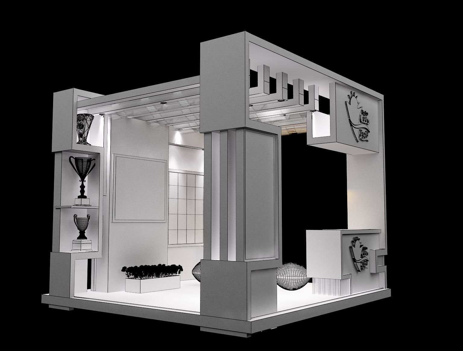 Booth Exhibition Stand a353 3D model_11