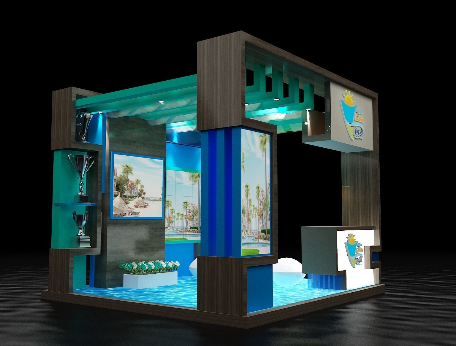 Booth Exhibition Stand a353 3D model_10