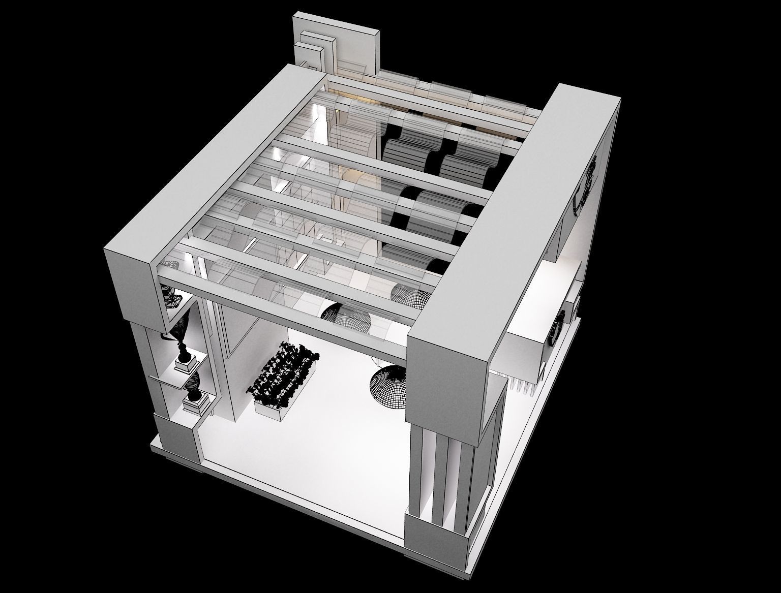 Booth Exhibition Stand a353 3D model_9