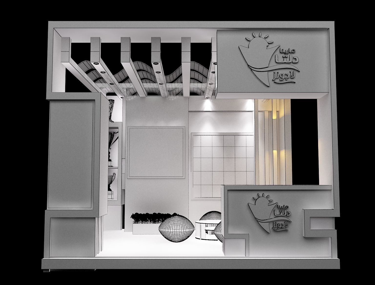 Booth Exhibition Stand a353 3D model_3