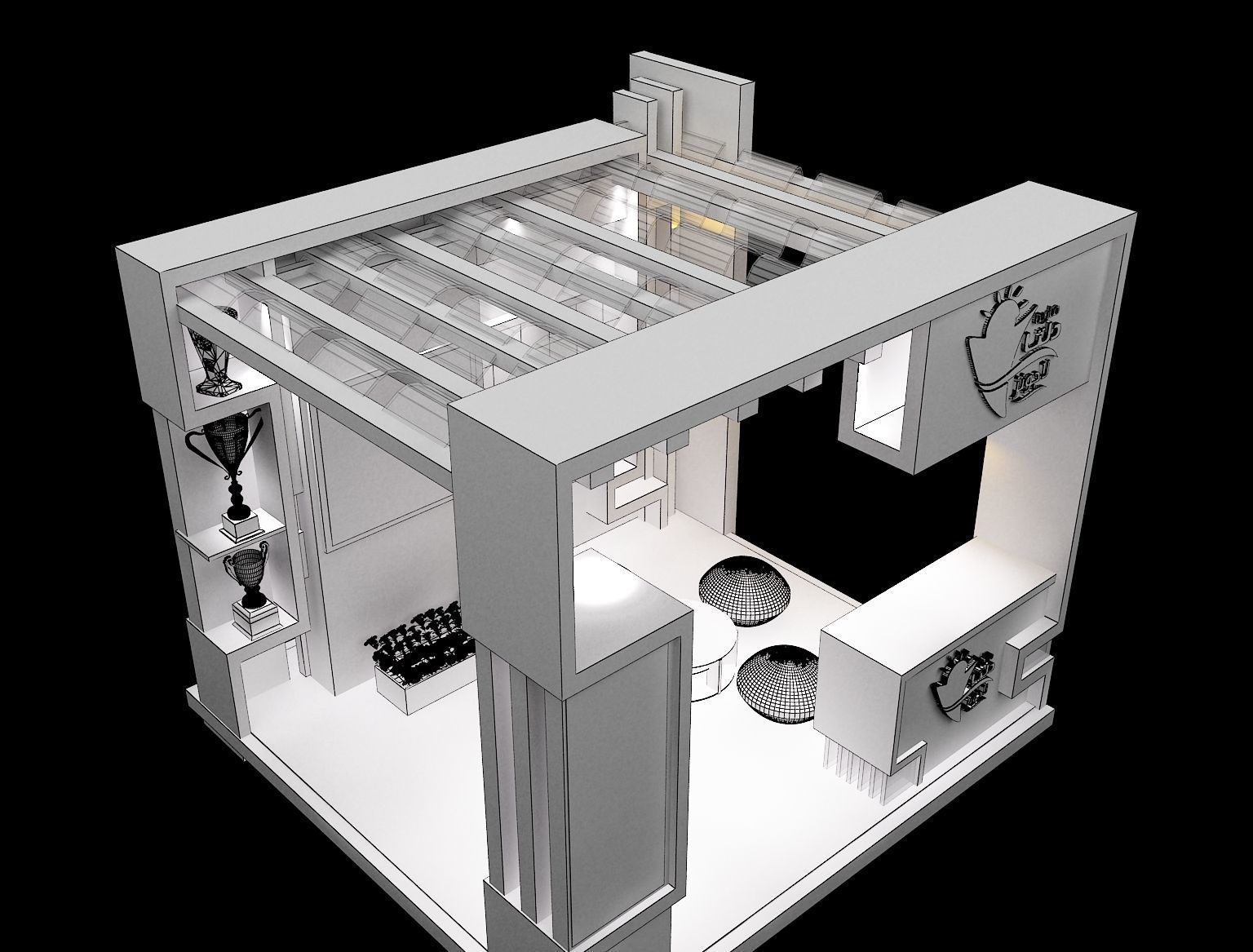 Booth Exhibition Stand a353 3D model_1