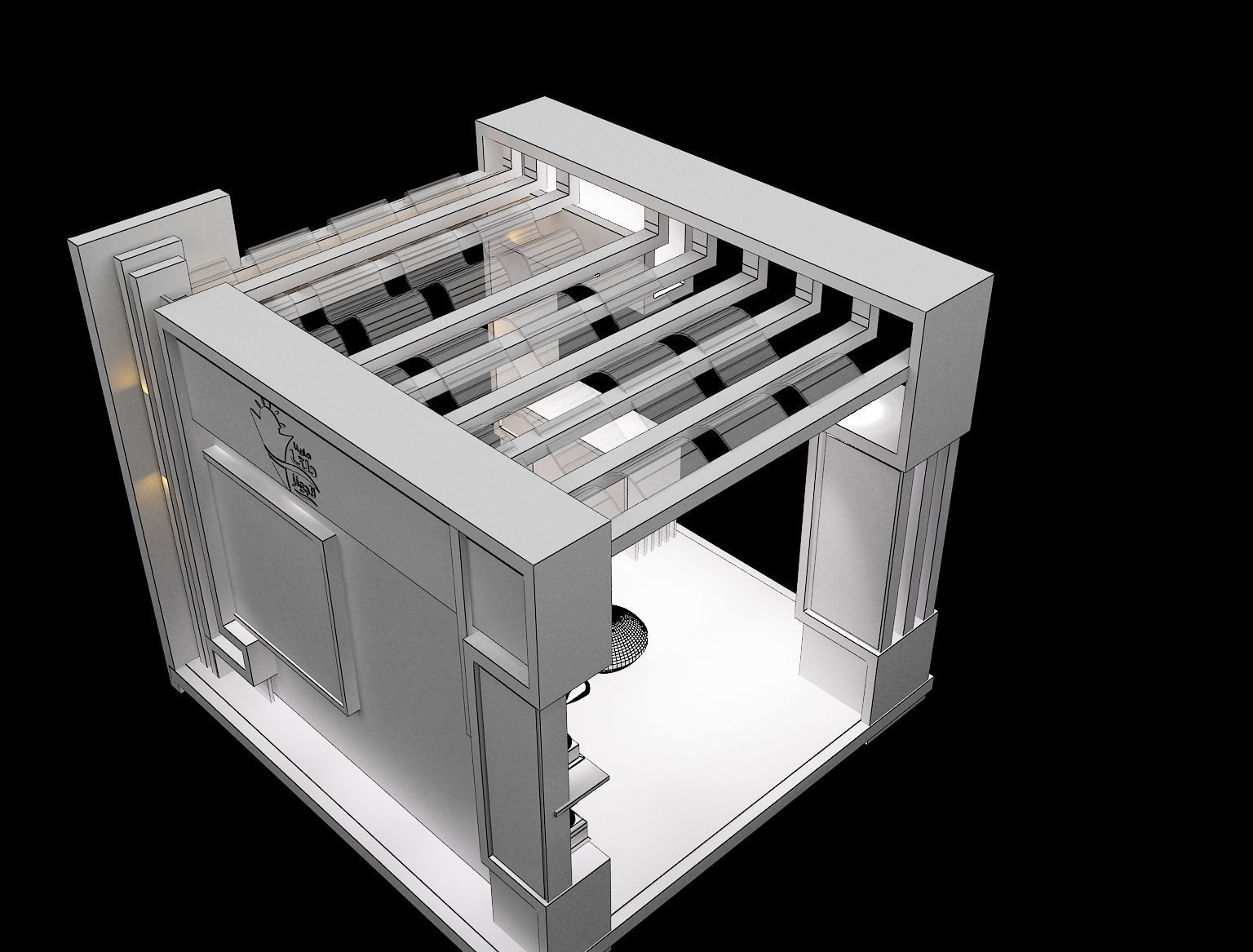 Booth Exhibition Stand a353 3D model_13