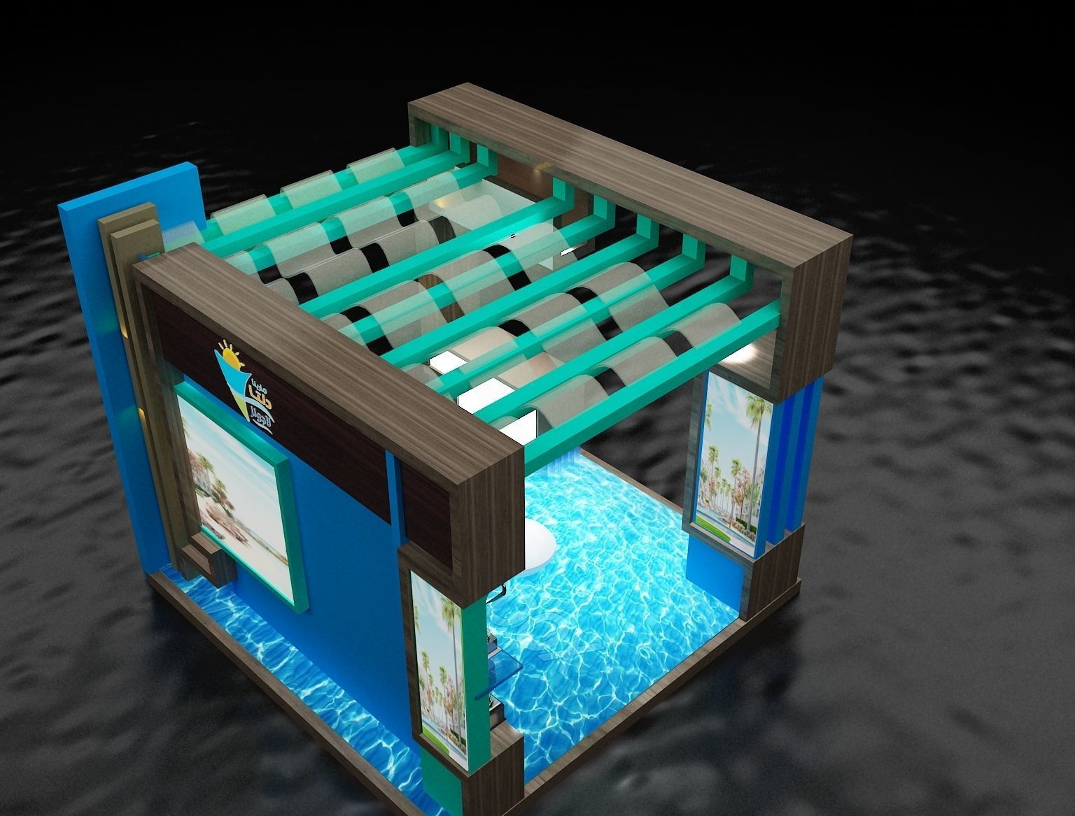 Booth Exhibition Stand a353 3D model_12